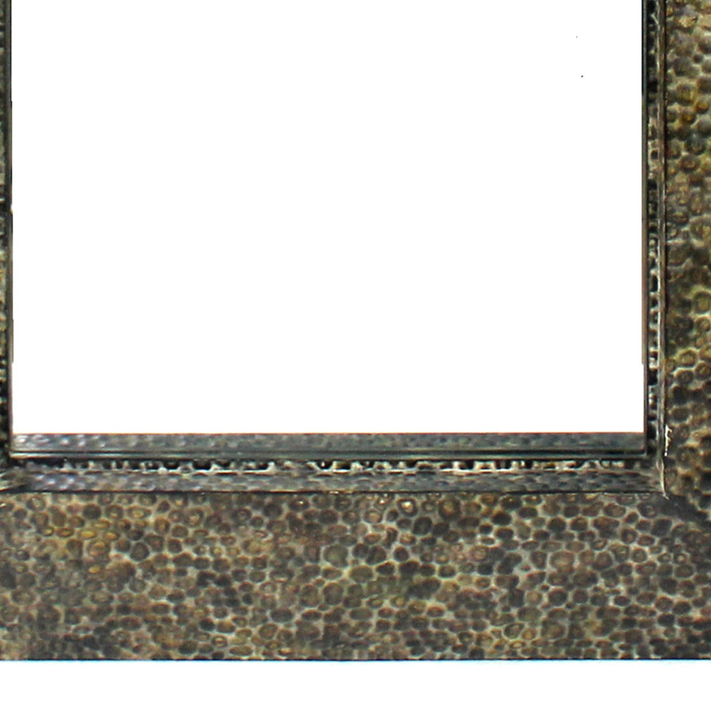 Rectangular Wall Mirror With Gravel Mosaic Border Brown