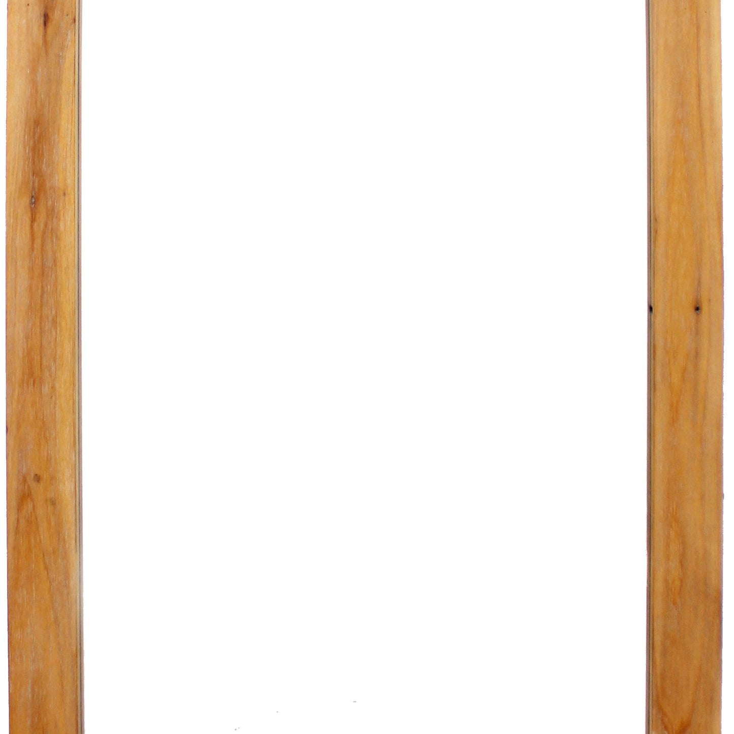 Farmhouse Style Rectangular Wooden Wall Mirror With Arched Top Brown