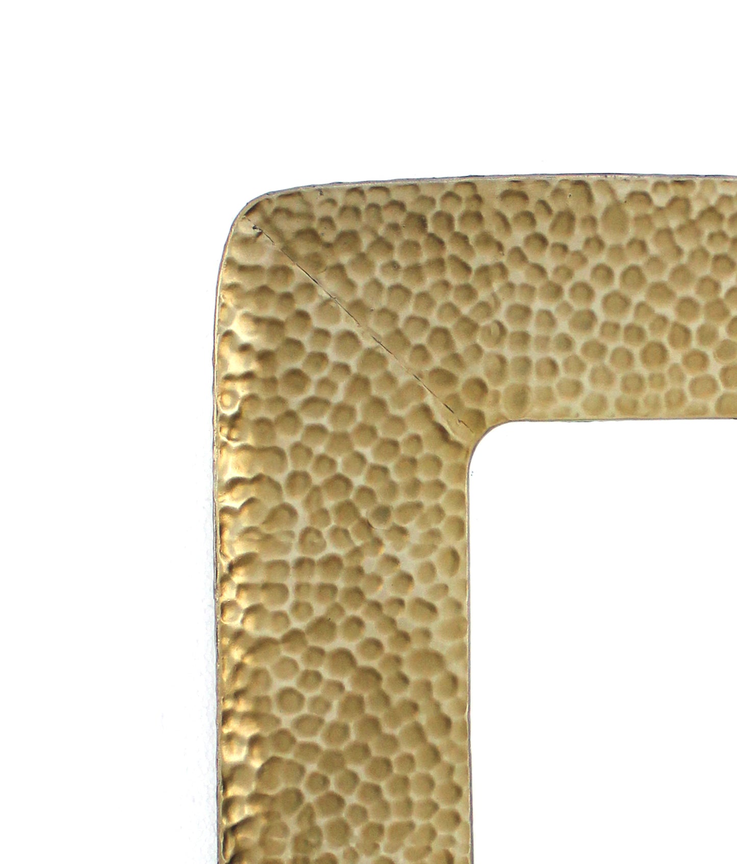 Farmhouse Style Rectangular Wall Mirror With Cobbly Frame Brown