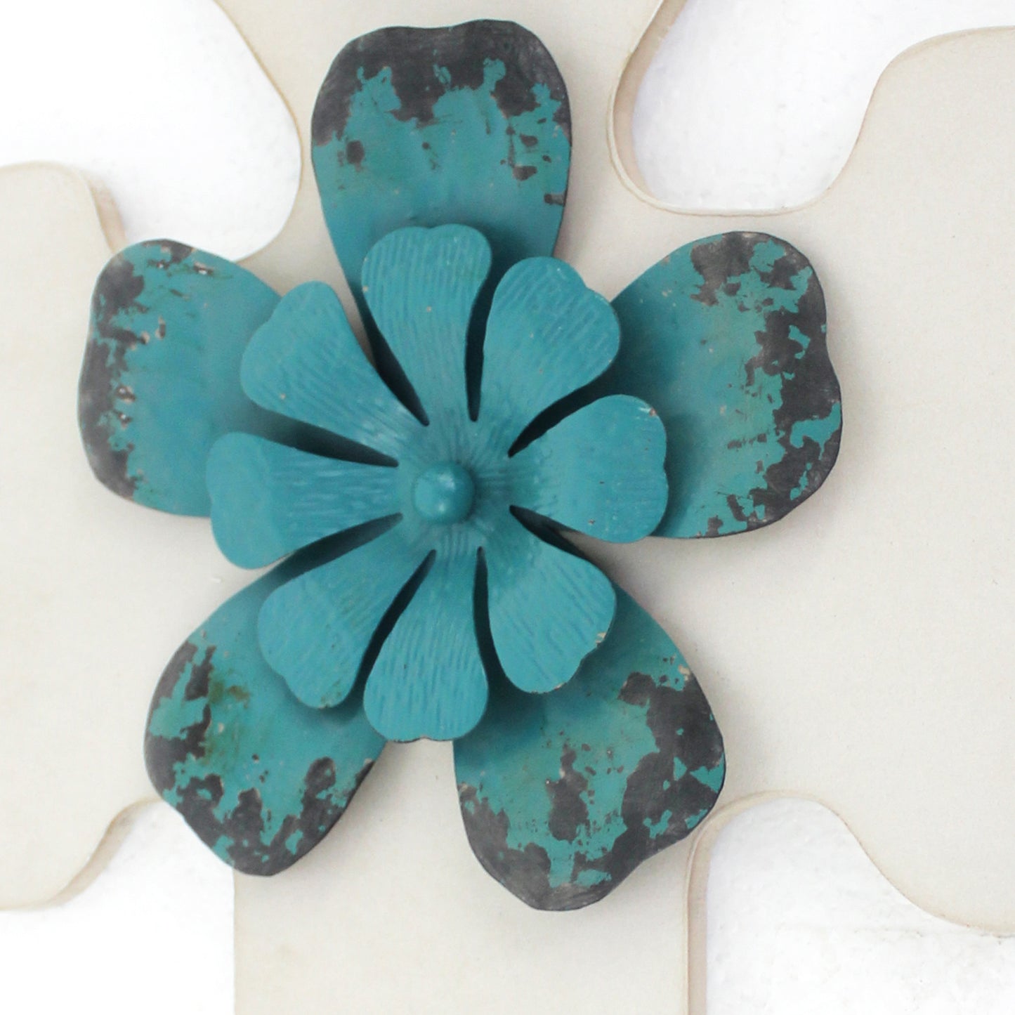 Rustic Wooden Cross Wall Decor White