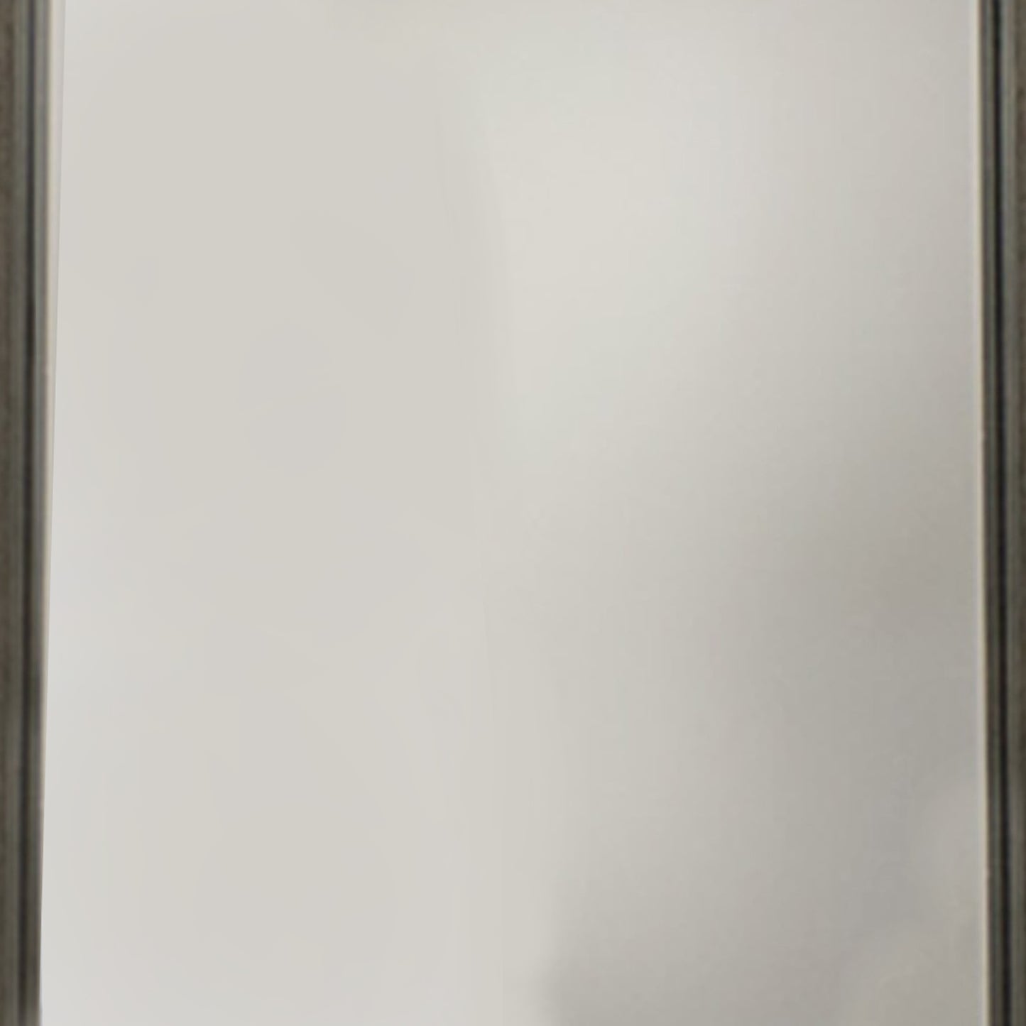 Rectangular Wood Encased Mirror With Grain Details Gray And Brown