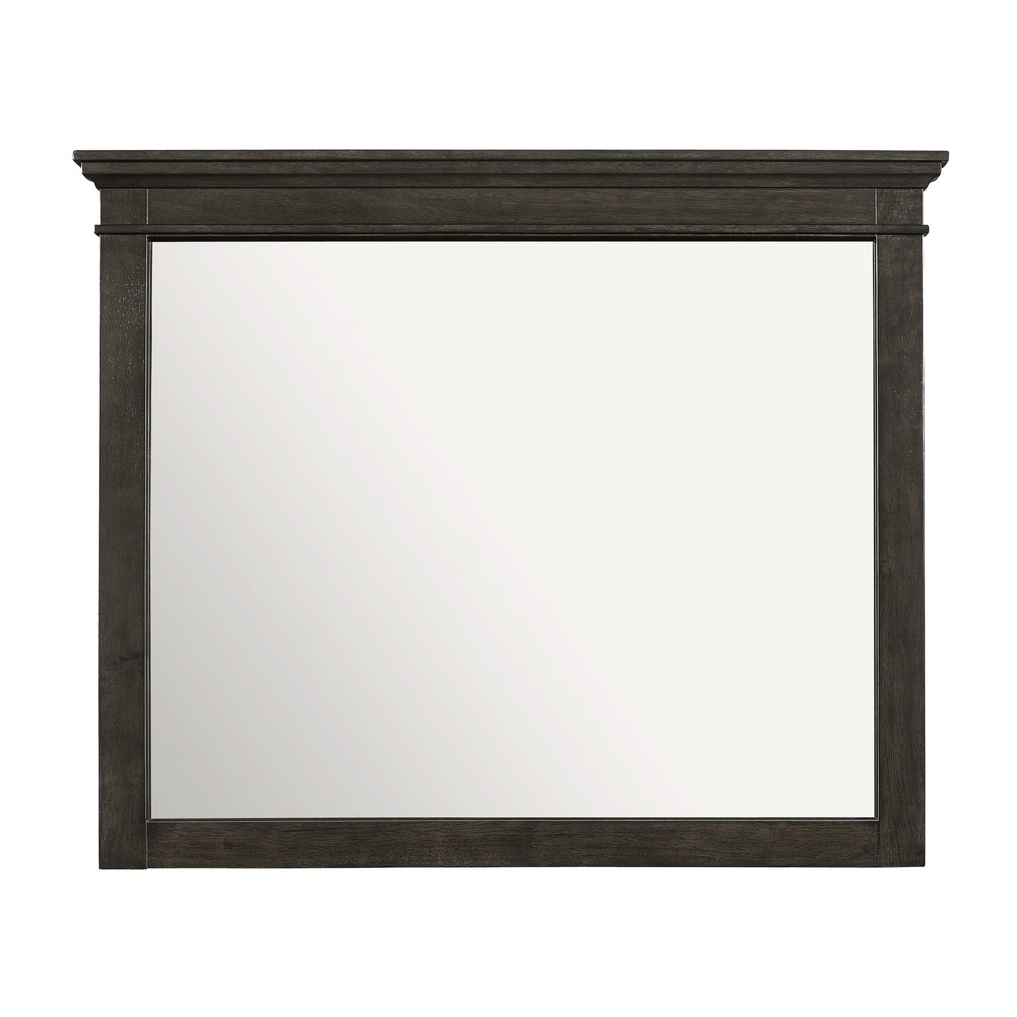 35 X 42 Inch Rectangular Wood Frame Dresser Mirror, Molded Charcoal Gray
