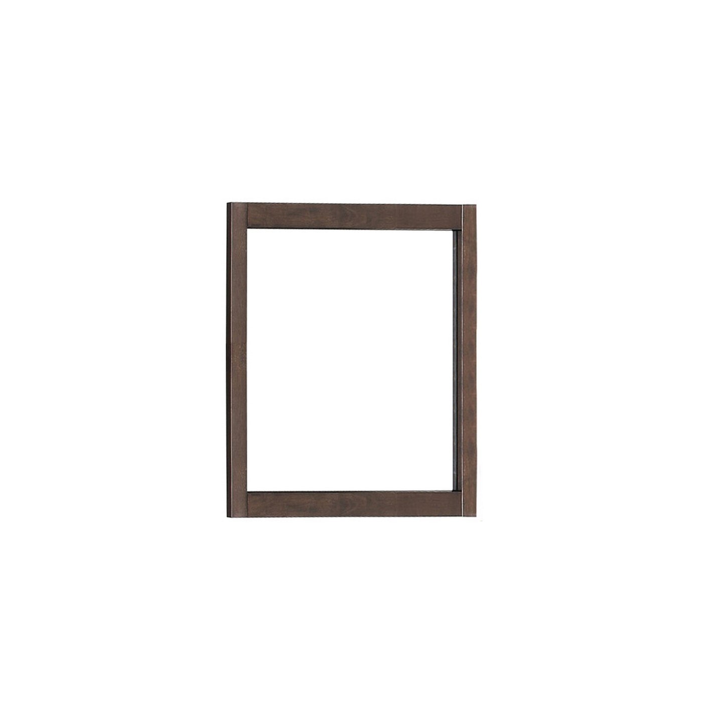 Rectangular Wooden Frame Mirror With Grain And Textured Details Brown