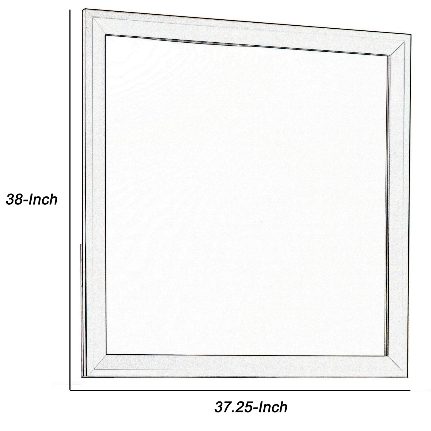 Square Wooden Frame Mirror With Mounting Hardware Cherry Brown And Silver