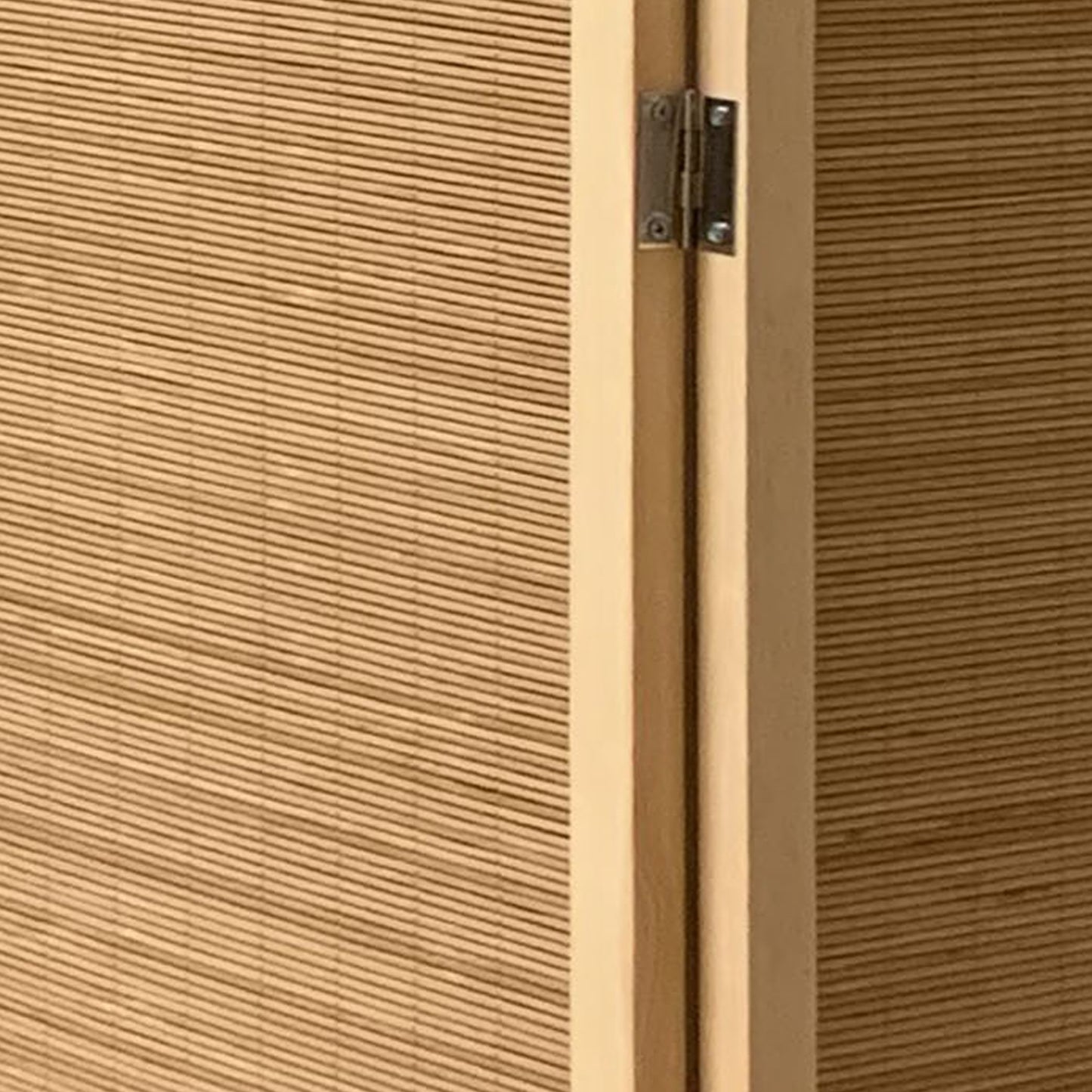 3 Panel Bamboo Shade Roll Room Divider, Natural Brown