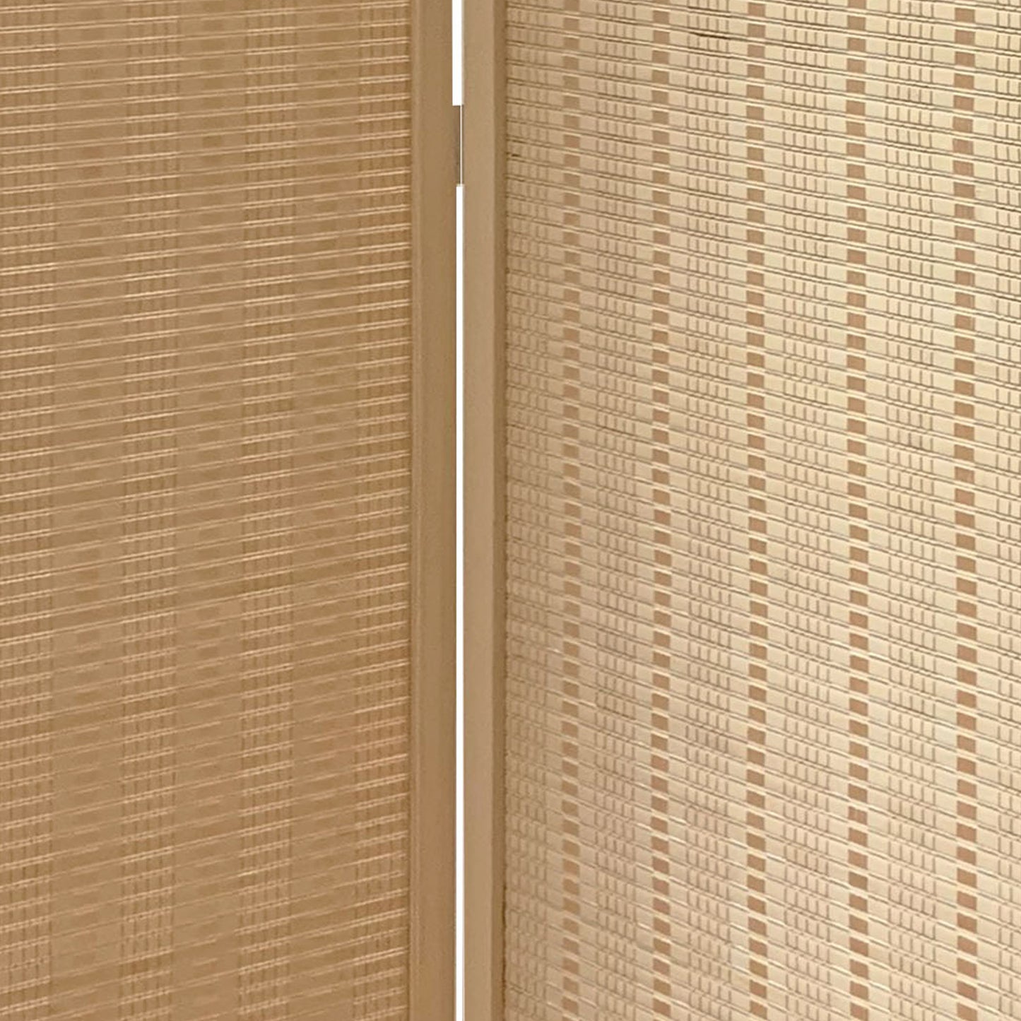 3 Panel Bamboo Shade Roll Room Divider, Beige