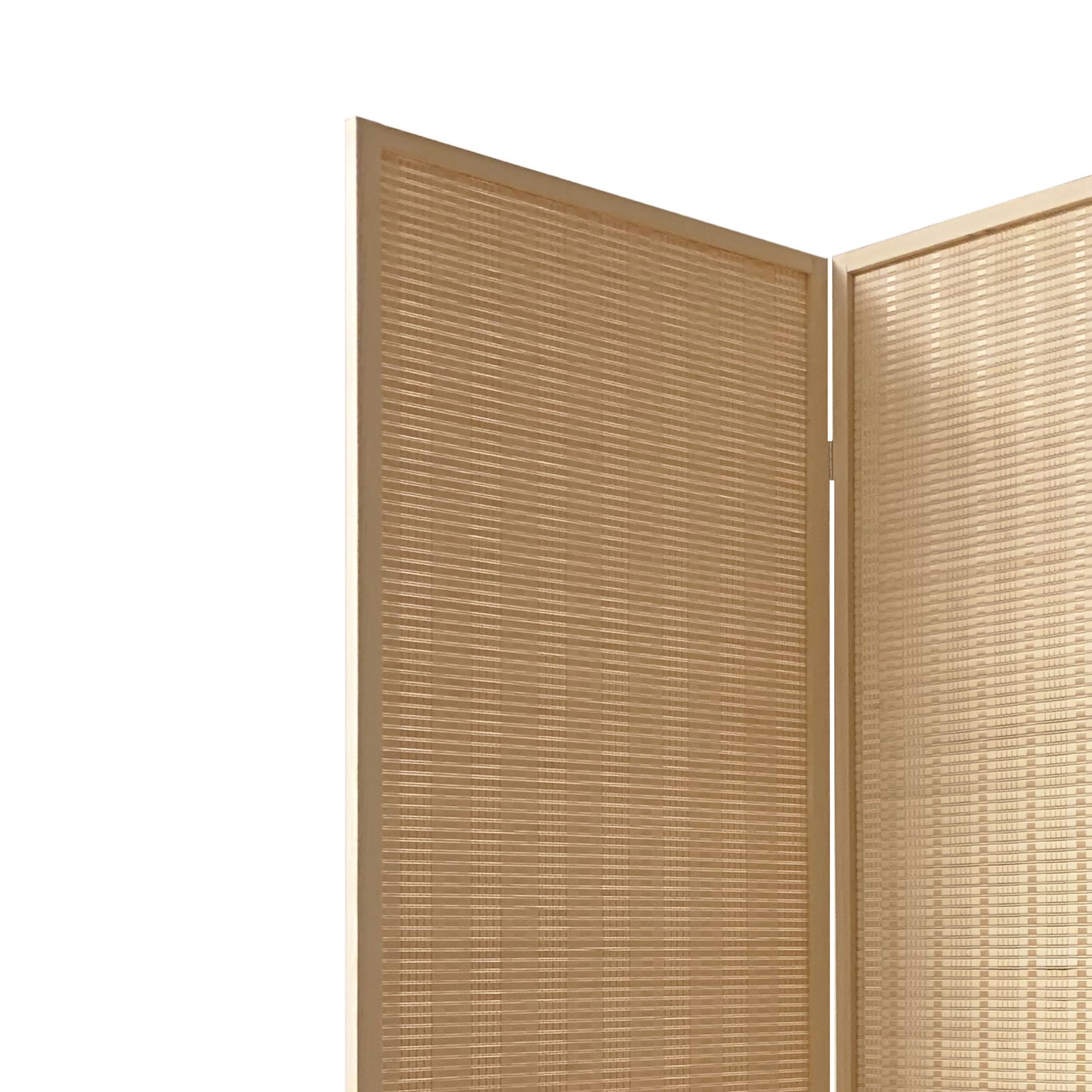 4 Panel Bamboo Shade Roll Room Divider, Beige