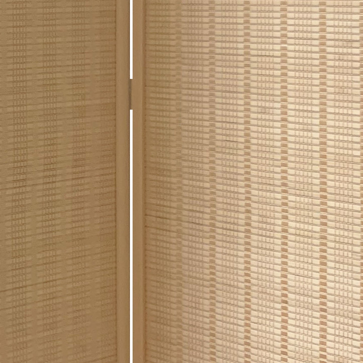 4 Panel Bamboo Shade Roll Room Divider, Beige