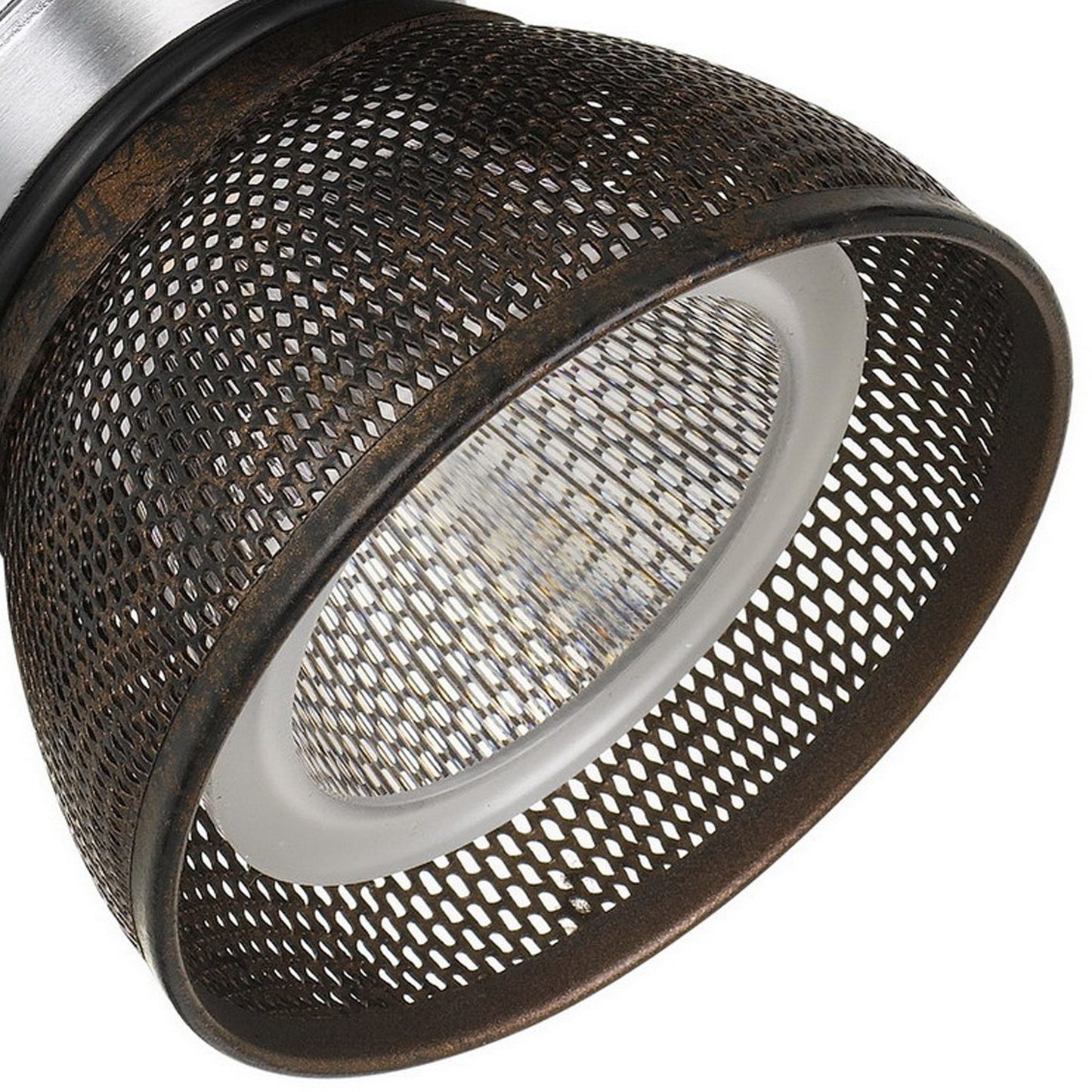 10W Integrated LED Metal Track Fixture with Mesh Head Silver and Bronze