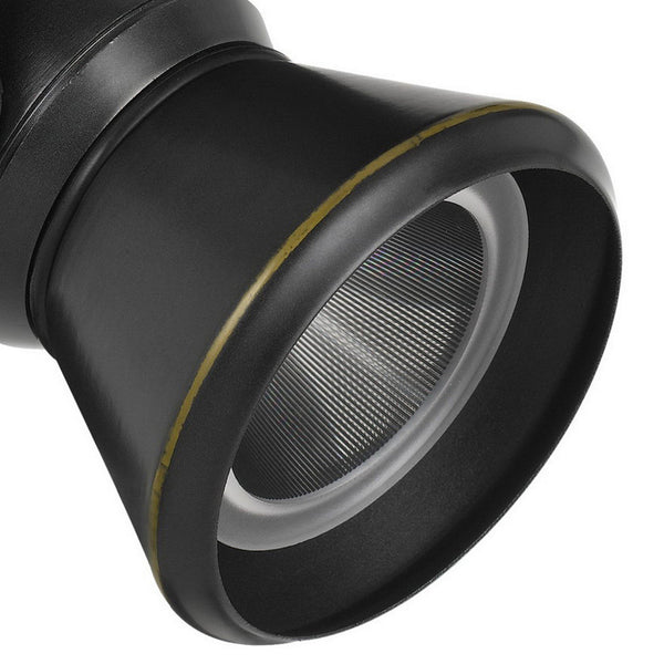 10W Integrated LED Metal Track Fixture with Cone Head Dark Black