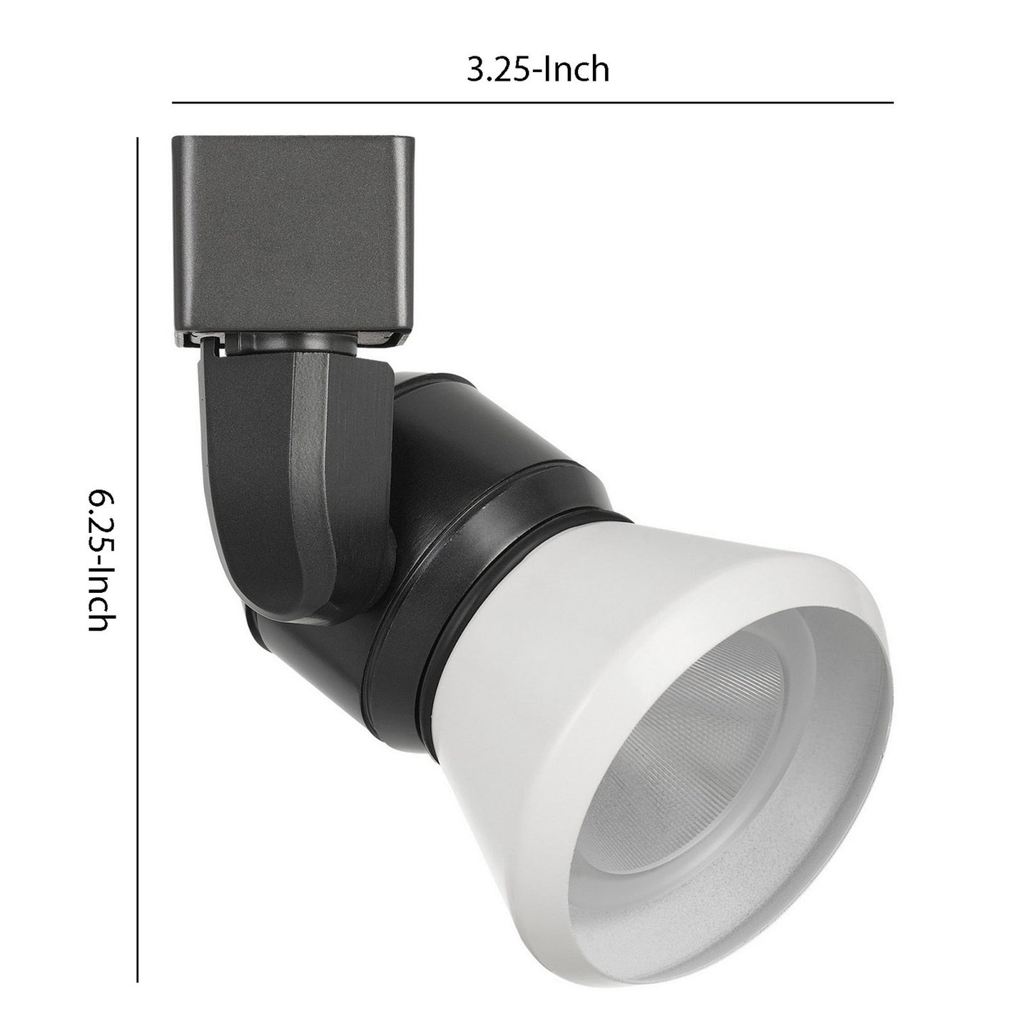 10W Integrated LED Metal Track Fixture with Cone Head Black and White