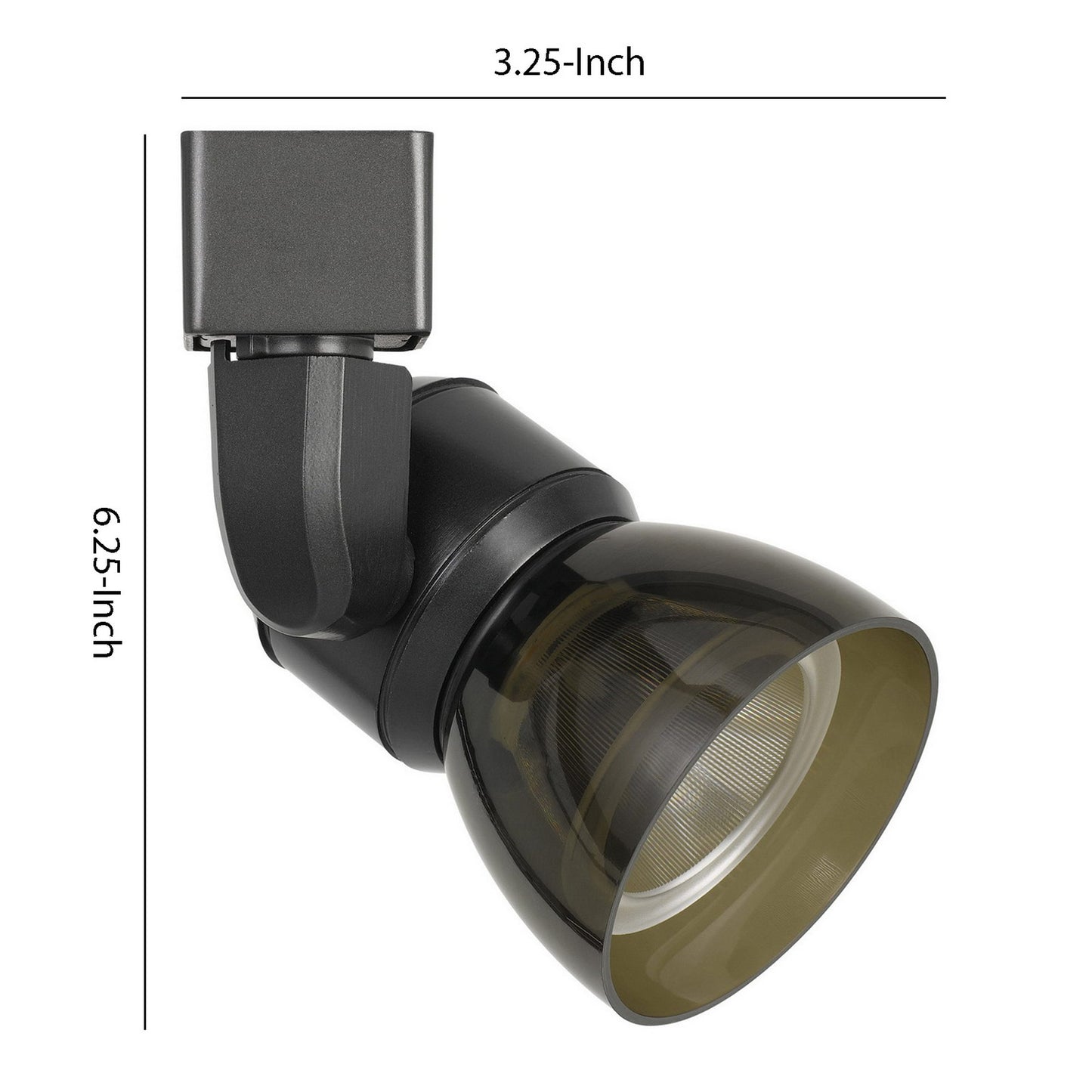 10W Integrated LED Track Fixture with Polycarbonate Head Black