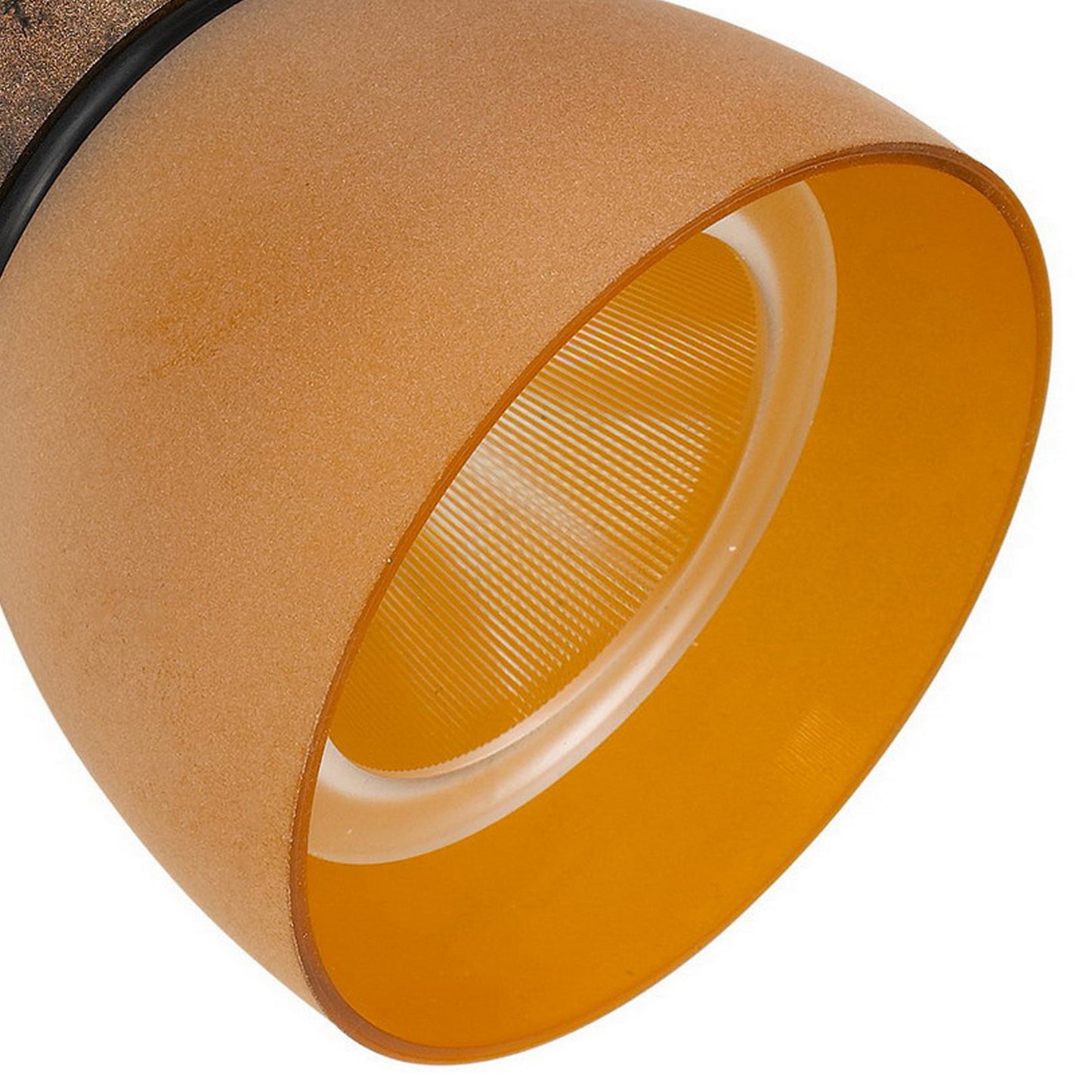 10W Integrated LED Track Fixture with Polycarbonate Head Bronze and Orange