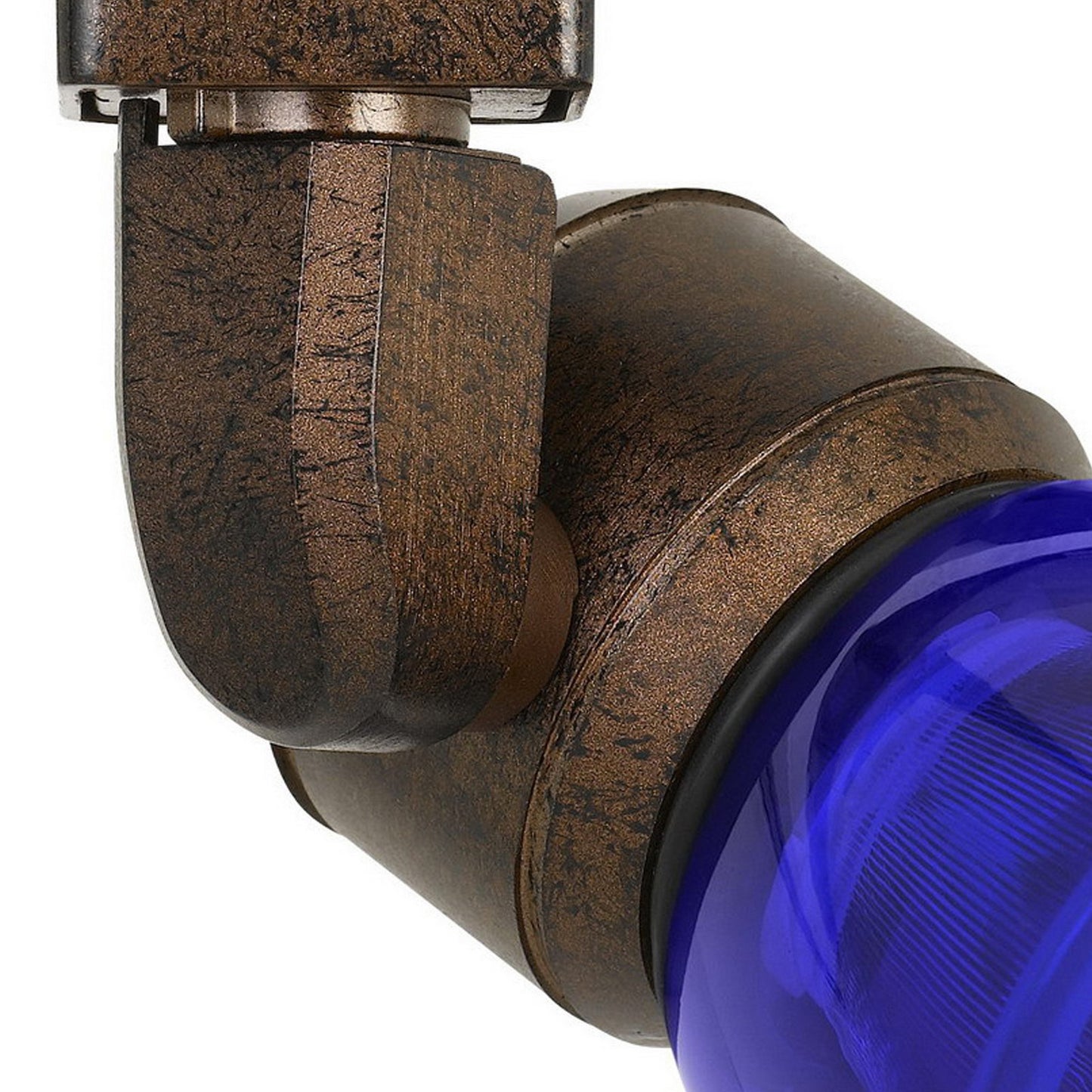 10W Integrated LED Track Fixture with Polycarbonate Head Bronze and Blue