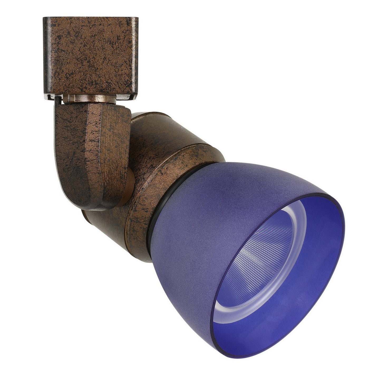 10W Integrated Metal and Polycarbonate LED Track Fixture Bronze and Blue