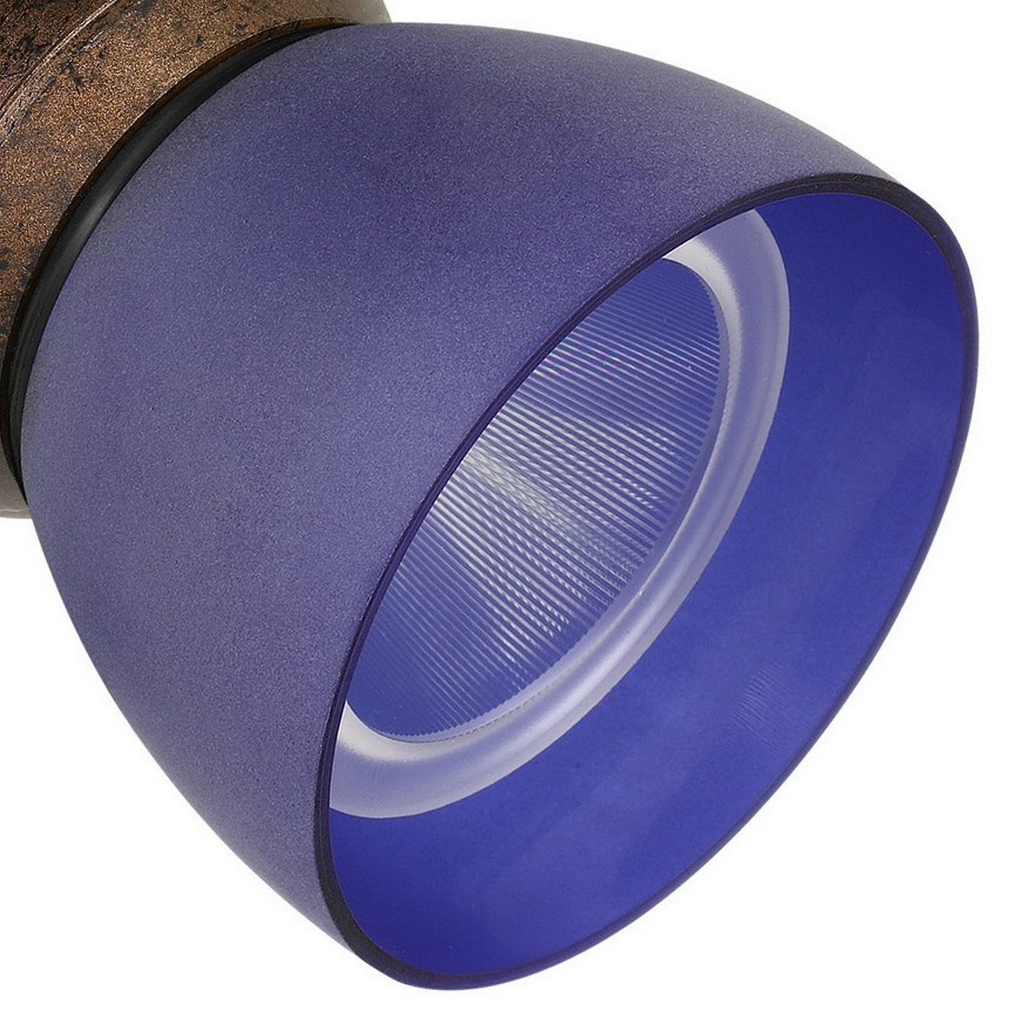 10W Integrated Metal and Polycarbonate LED Track Fixture Bronze and Blue