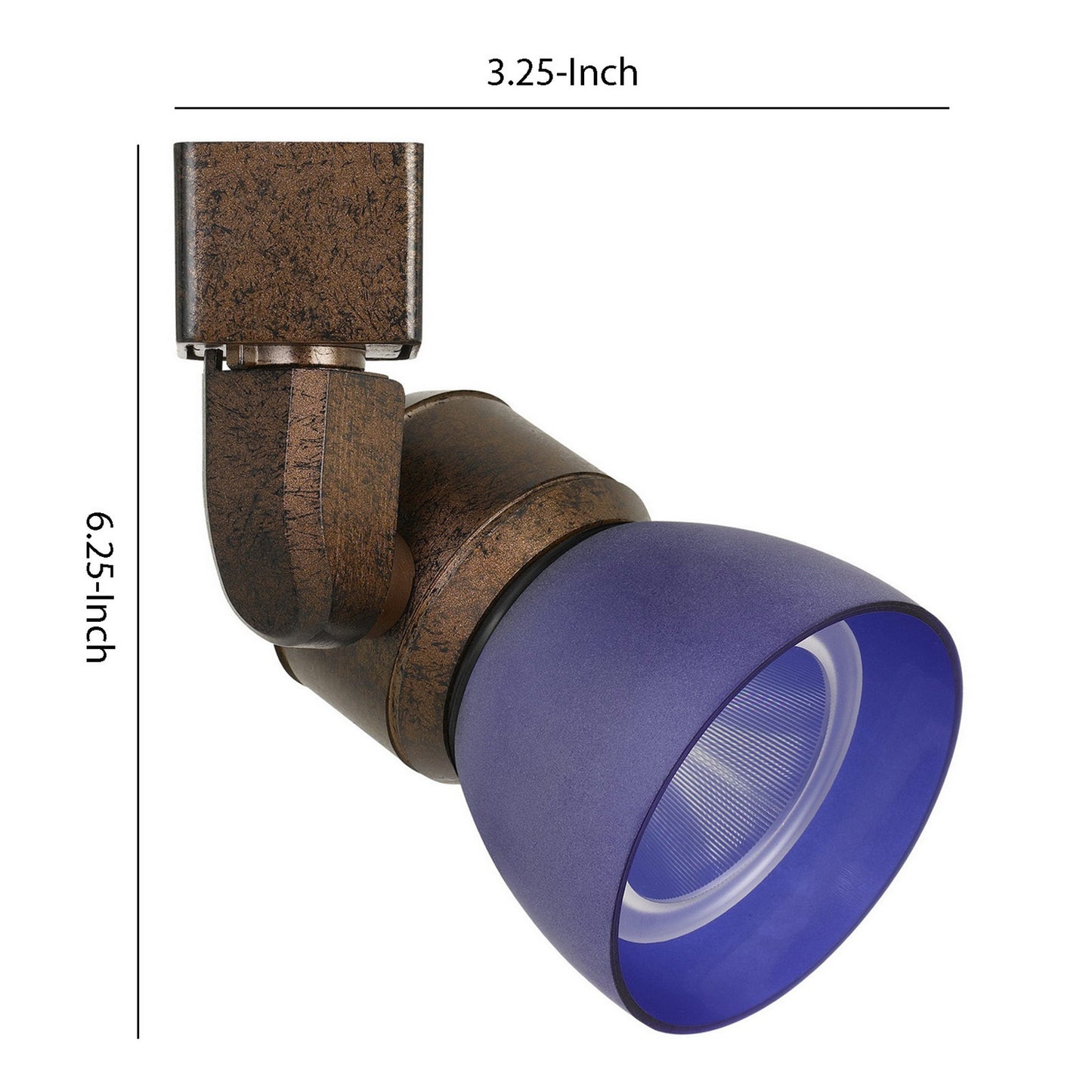 10W Integrated Metal and Polycarbonate LED Track Fixture Bronze and Blue