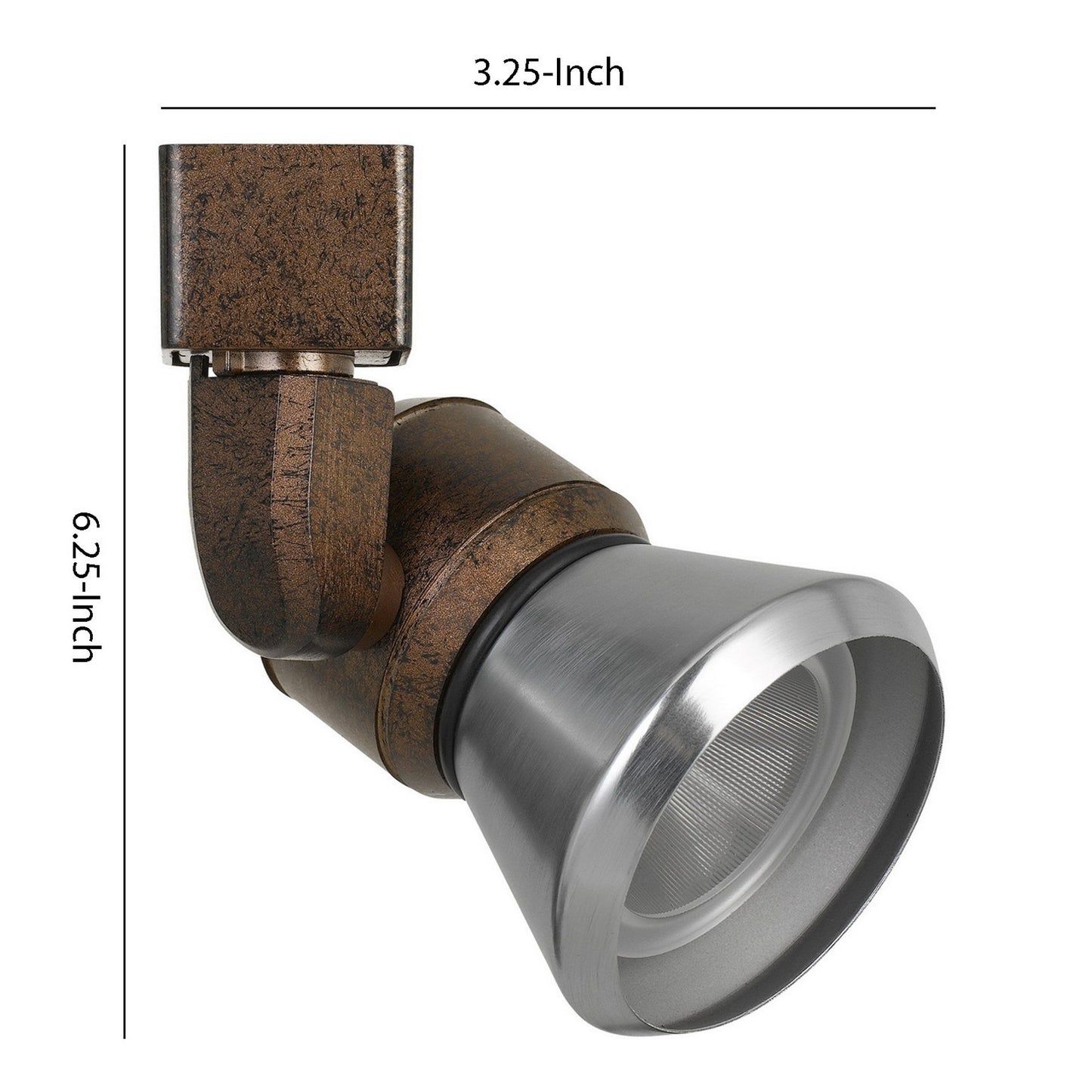 10W Integrated LED Metal Track Fixture with Cone Head Bronze and Silver