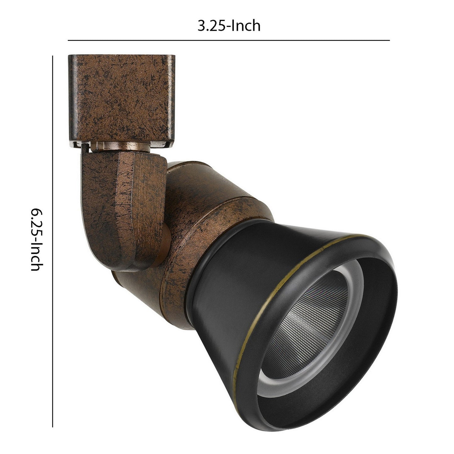10W Integrated Cone Head LED Metal Track Fixture Black and Bronze
