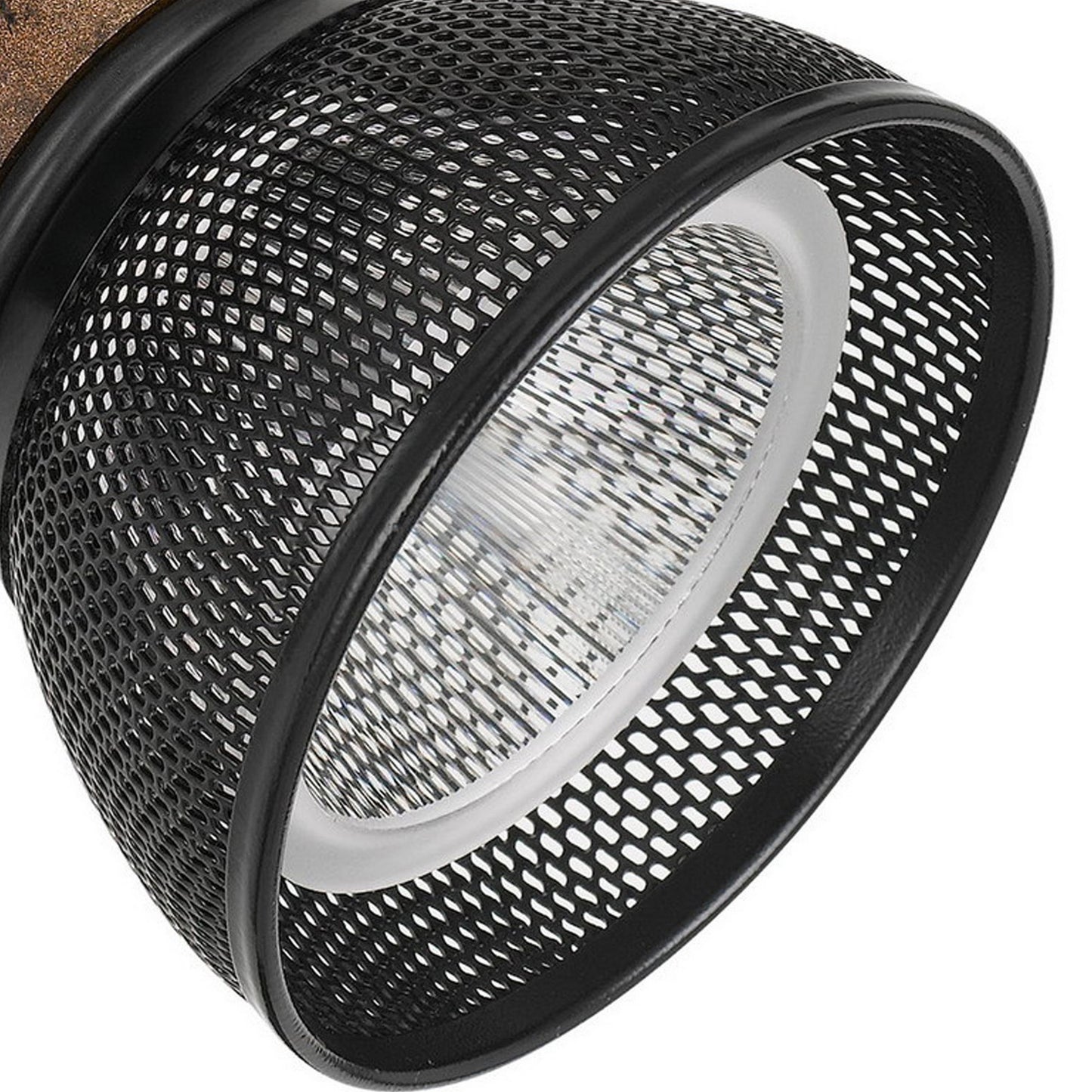 10W Integrated LED Metal Track Fixture with Mesh Head Bronze and Black