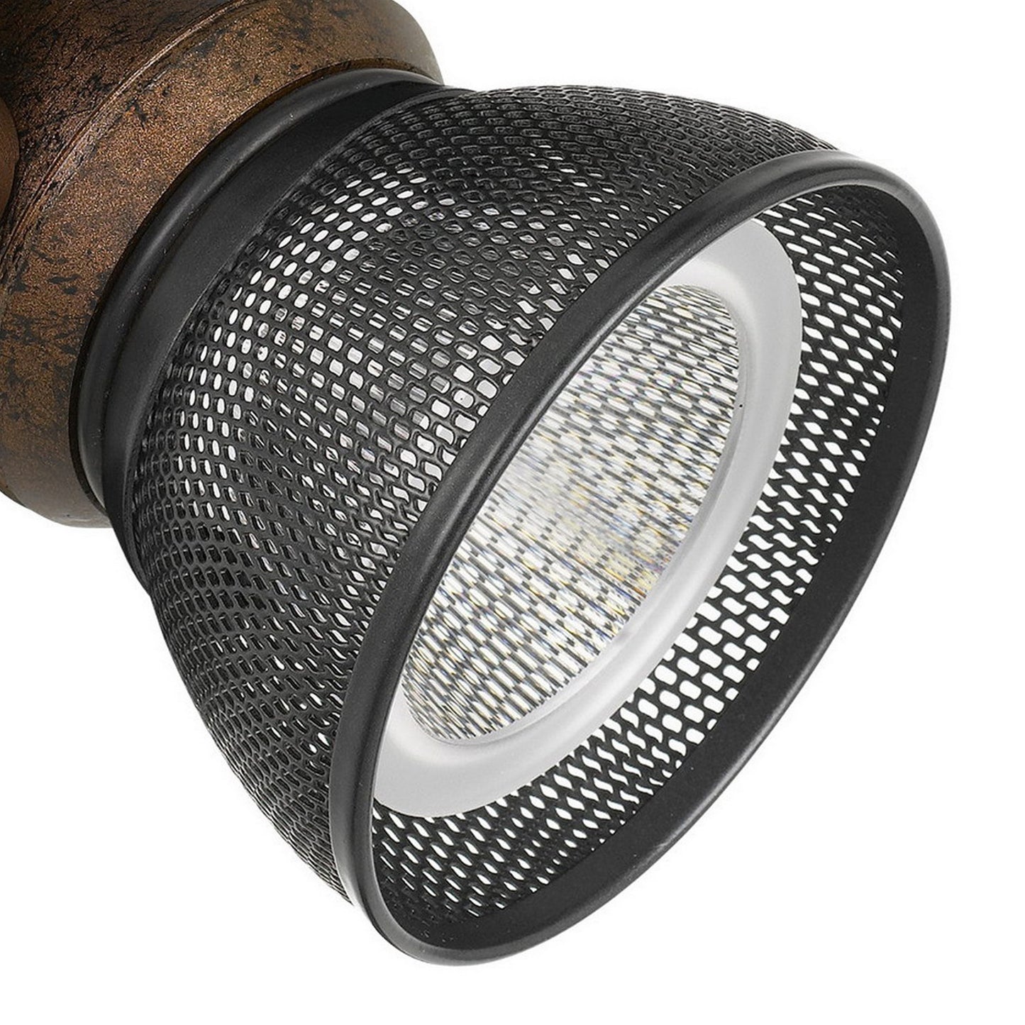 10W Integrated LED Metal Track Fixture with Mesh HeadBronze and Dark Black