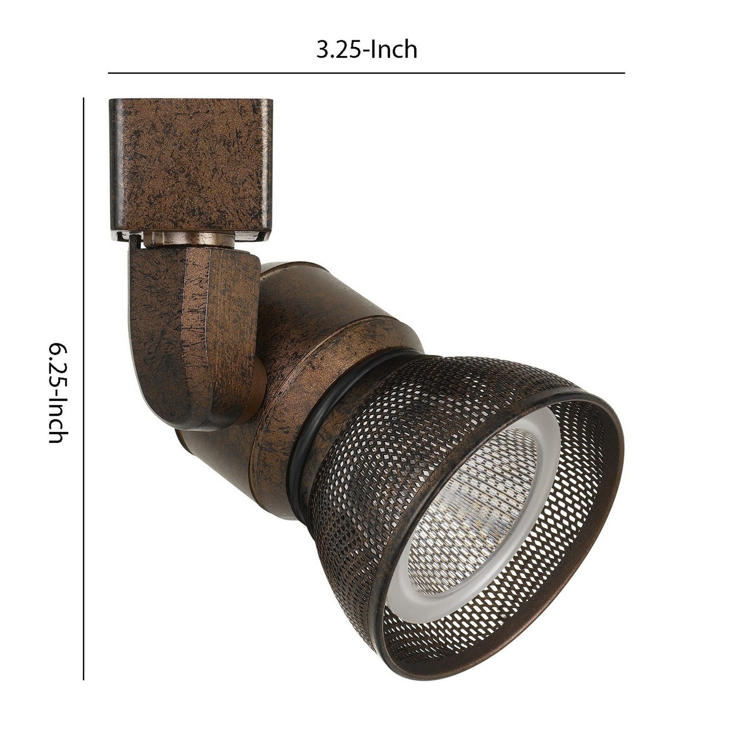 10W Integrated LED Metal Track Fixture with Mesh Head Bronze