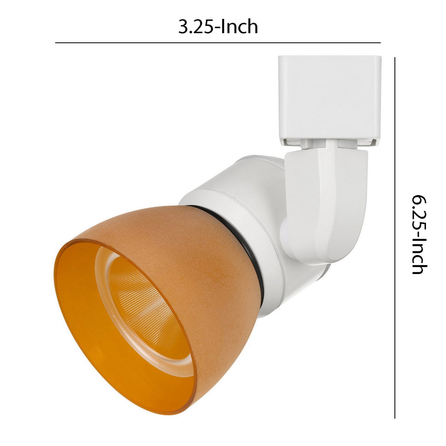 10W Integrated LED Track Fixture with Polycarbonate Head Orange and White