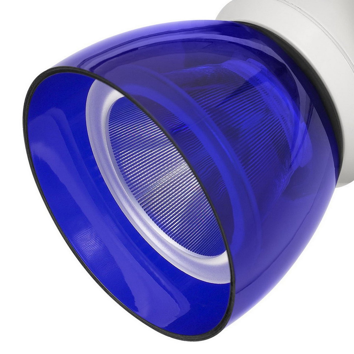 10W Integrated LED Track Fixture with Polycarbonate Head White and Blue