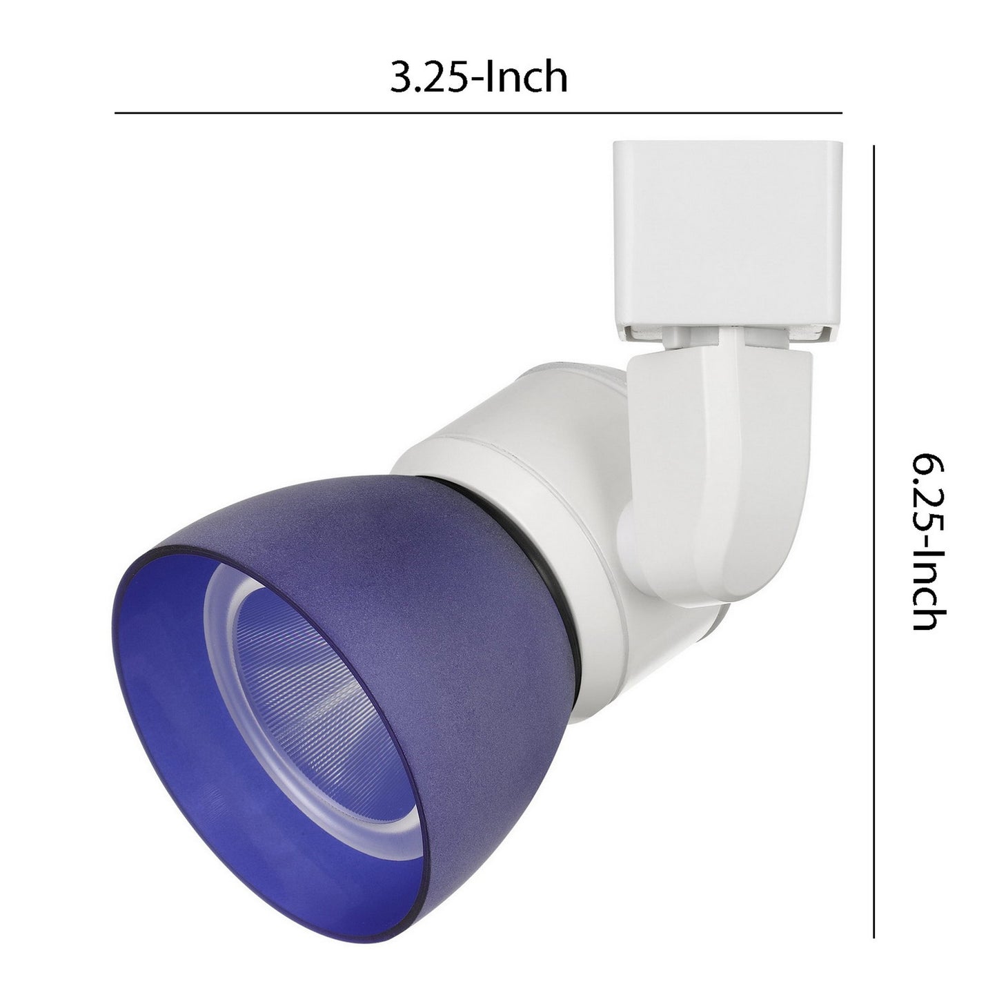 10W Integrated Metal and Polycarbonate LED Track Fixture White and Blue
