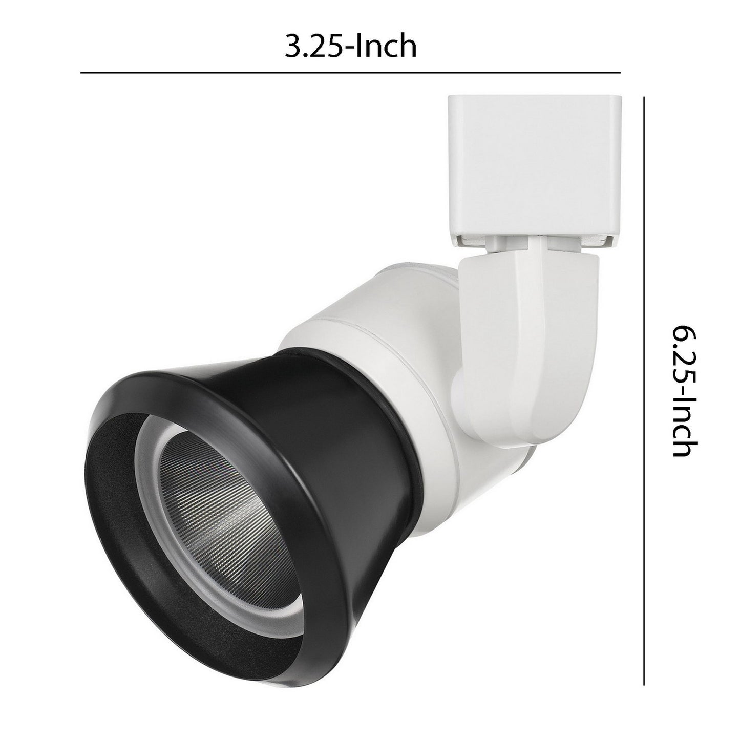 10W Integrated LED Metal Track Fixture with Cone Head White and Black