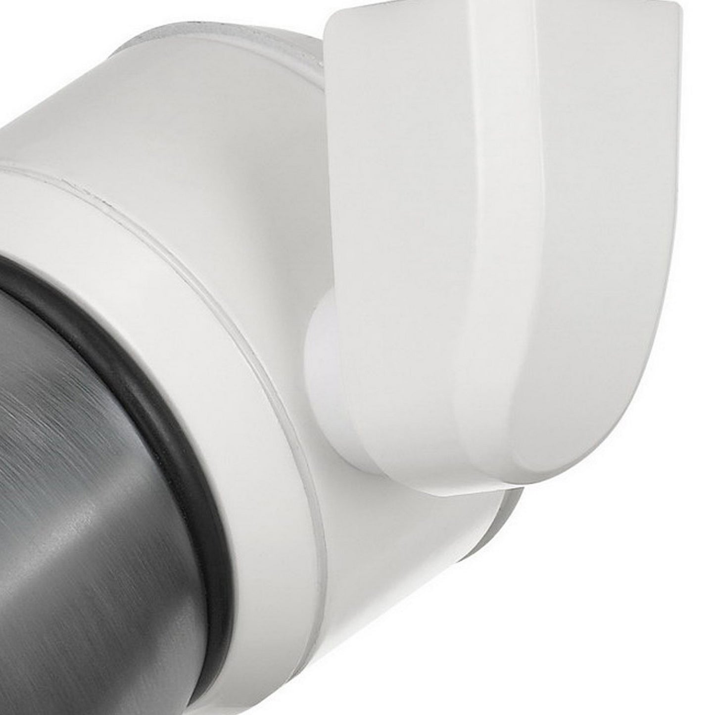 10W Integrated LED Metal Track Fixture with Cone Head White and Silver