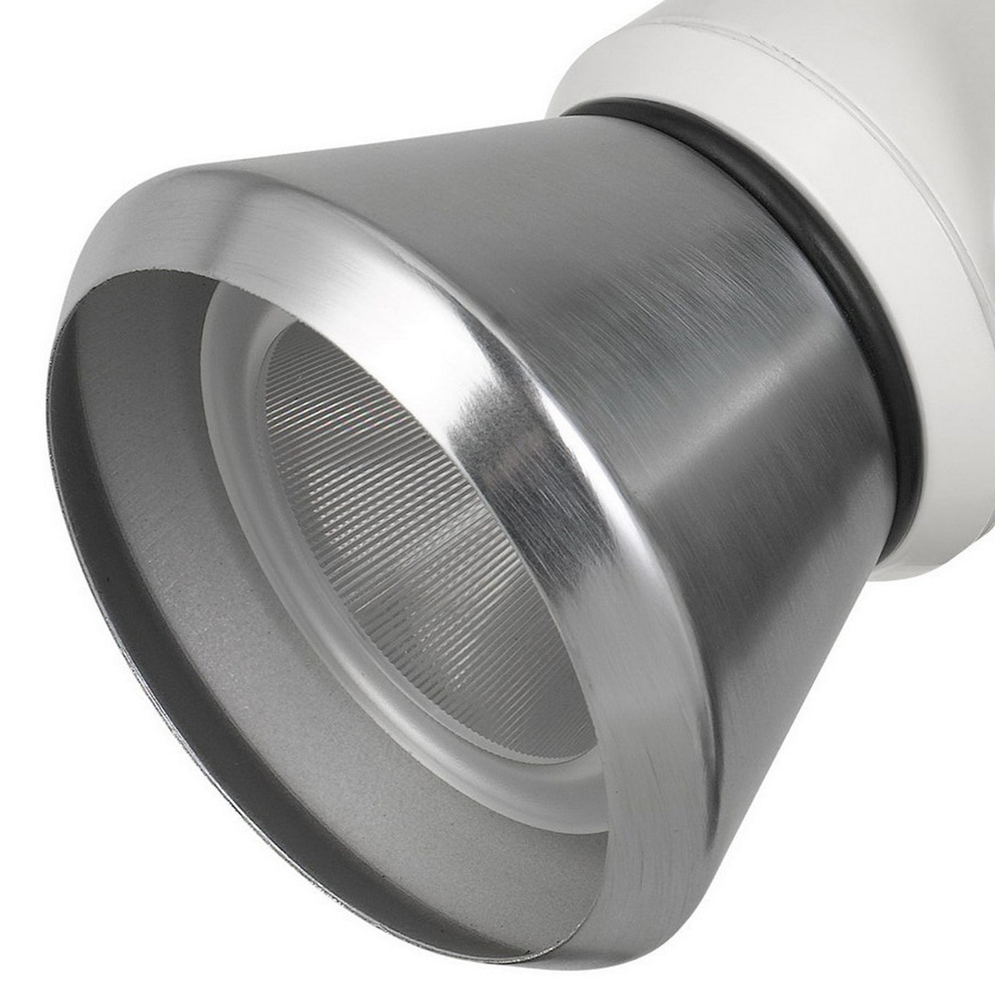 10W Integrated LED Metal Track Fixture with Cone Head White and Silver
