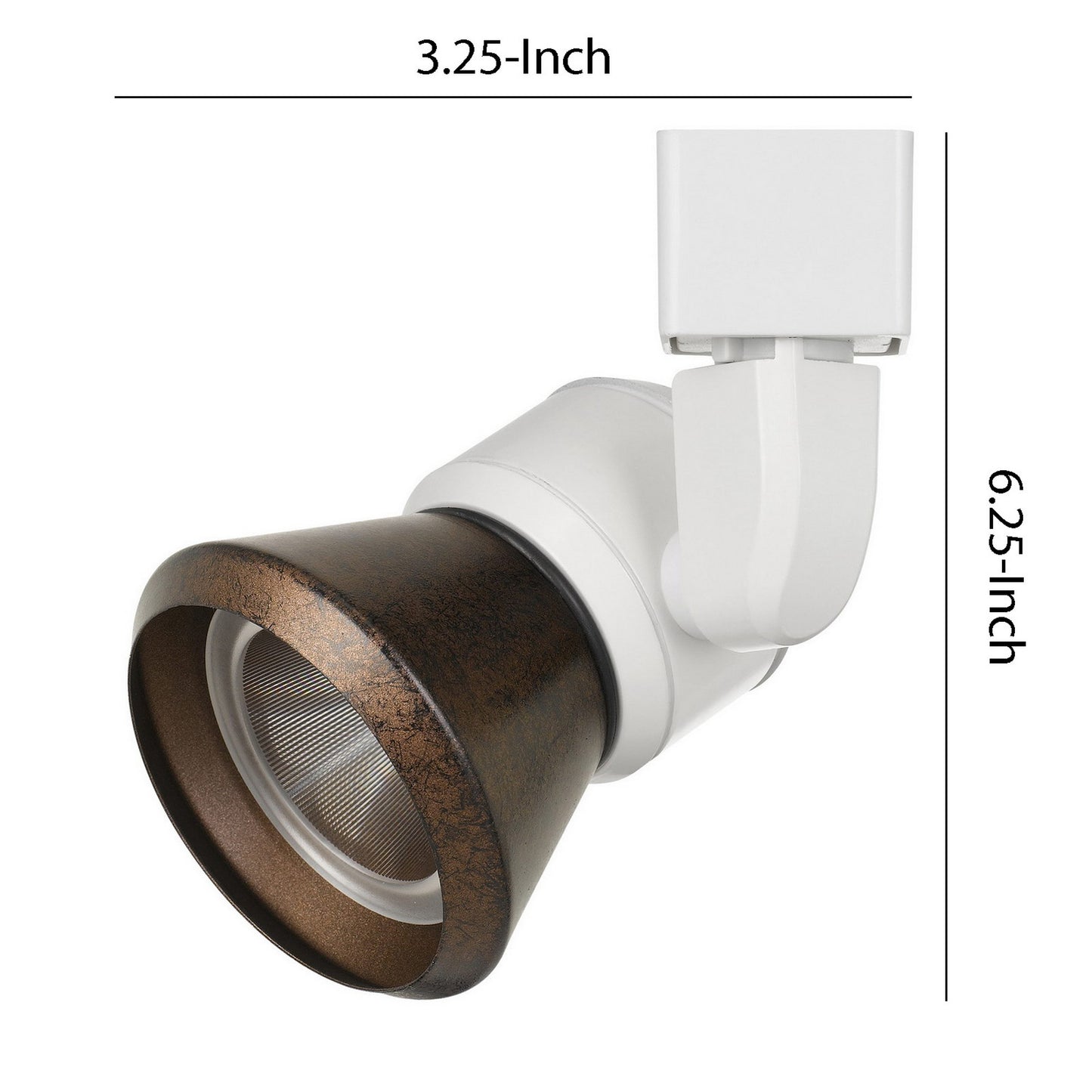 10W Integrated LED Metal Track Fixture with Cone Head White and Bronze