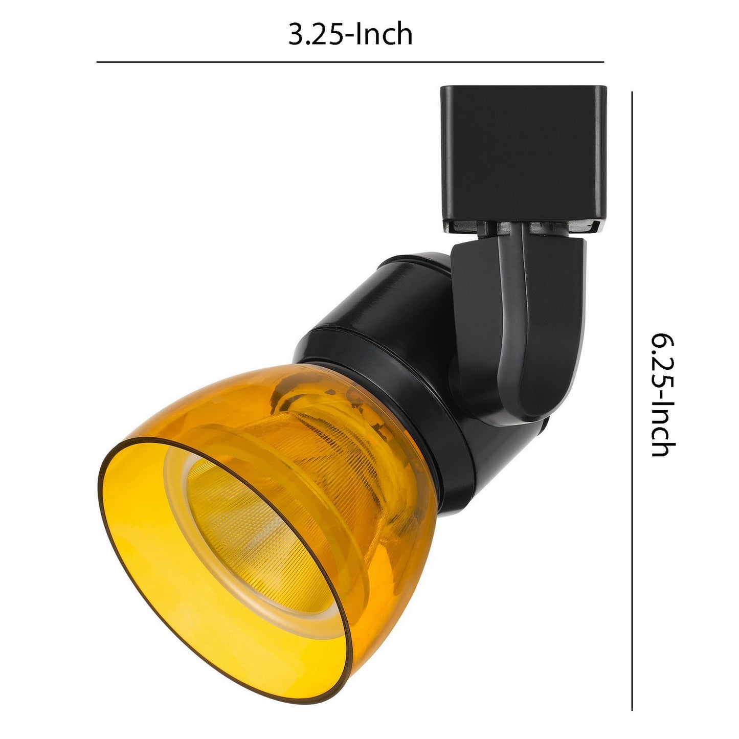 Metal and Clear Polycarbonate LED Track Fixture Yellow and Black