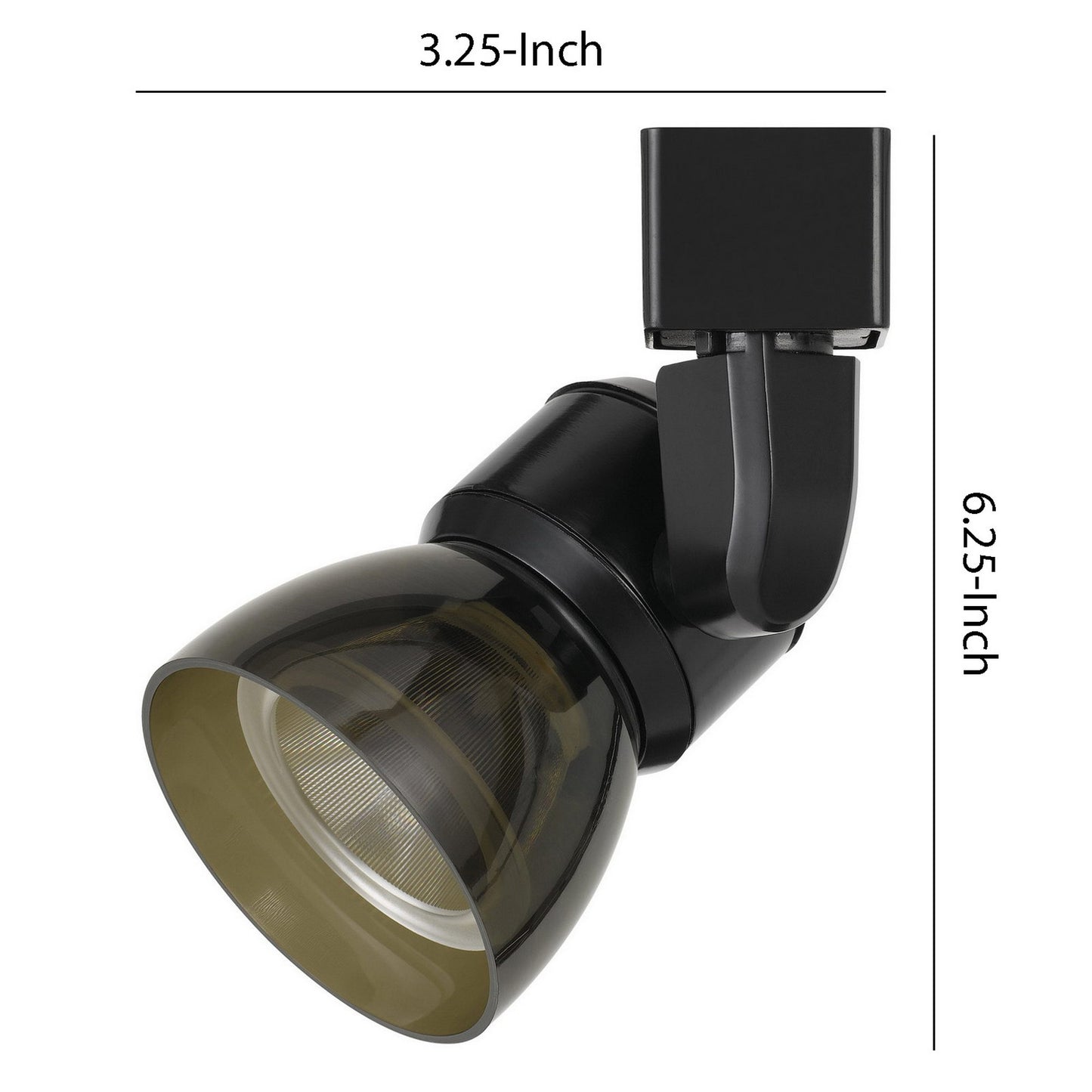 Metal and Clear Polycarbonate LED Track Fixture Black and Gray