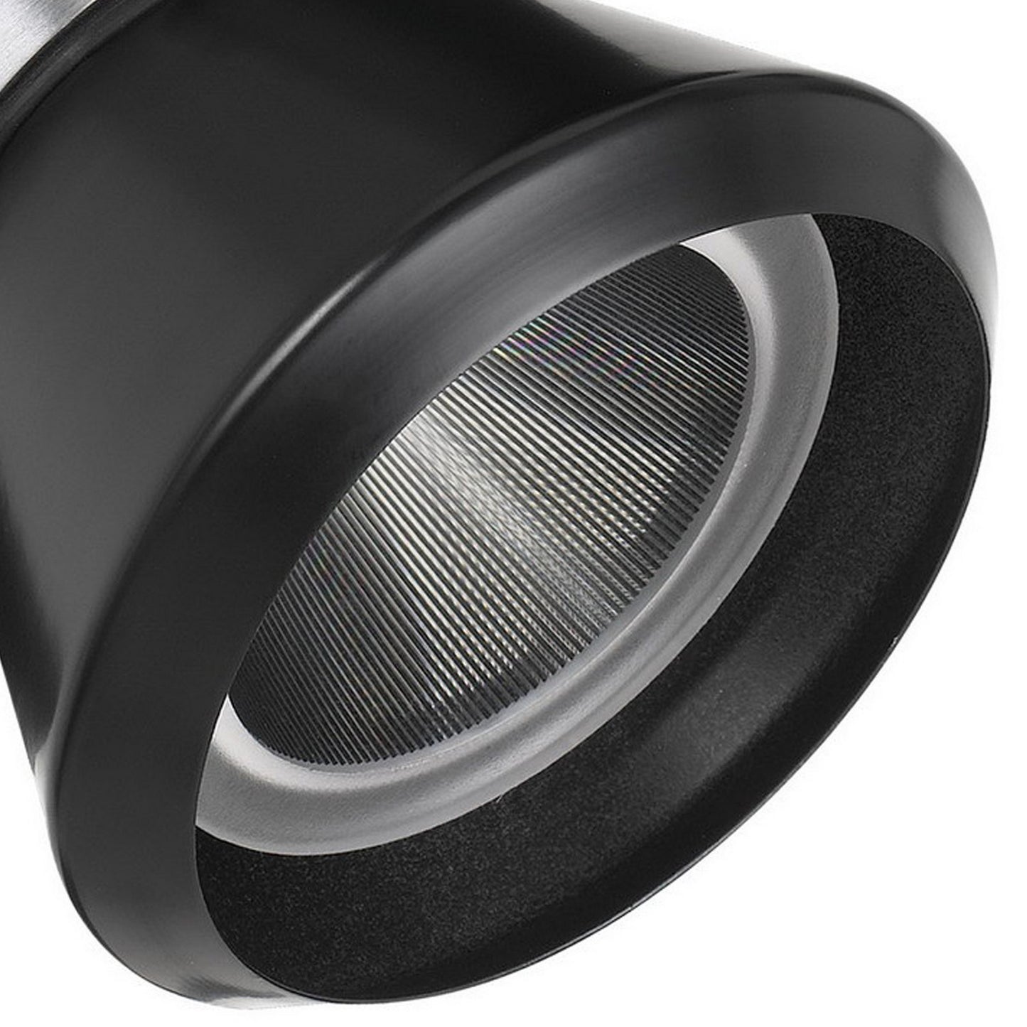 Metal LED Track Fixture with Conical Shade Black and Silver