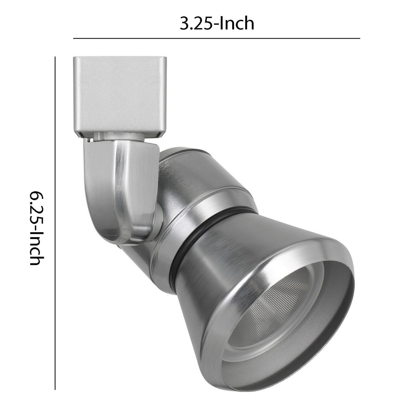 Metal Frame LED Track Fixture with Conical Shade Silver