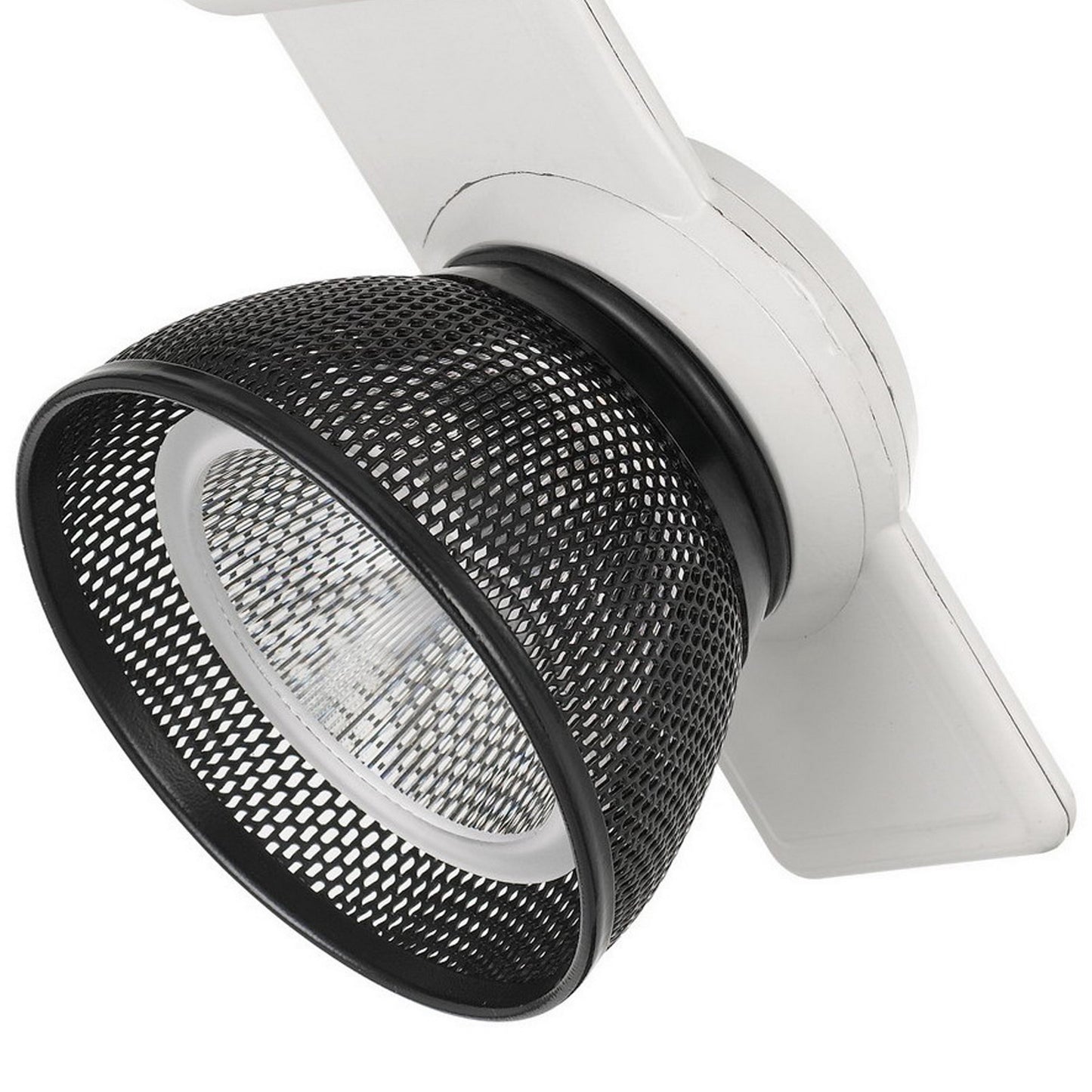 12W Integrated LED Metal Track Fixture with Mesh Head White and Black