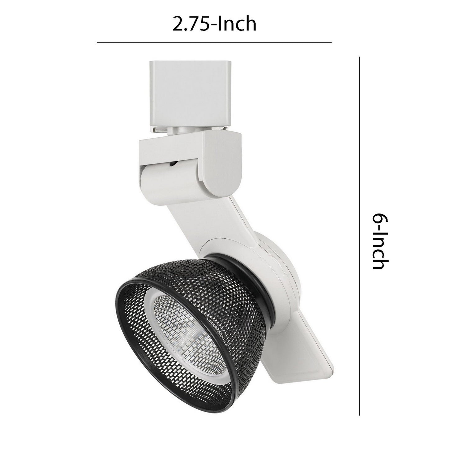 12W Integrated LED Metal Track Fixture with Mesh Head White and Black