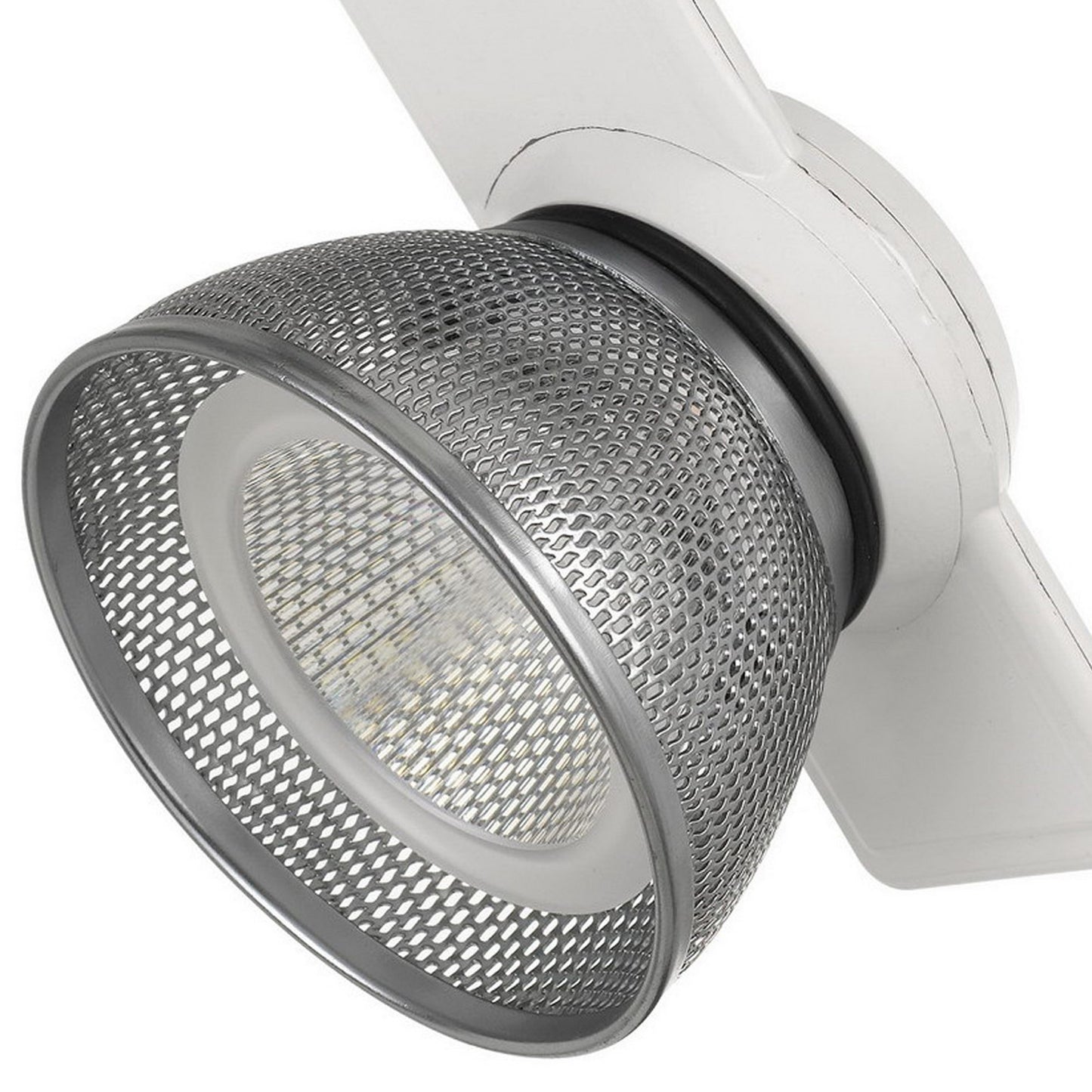 12W Integrated LED Metal Track Fixture with Mesh Head Gray and Black