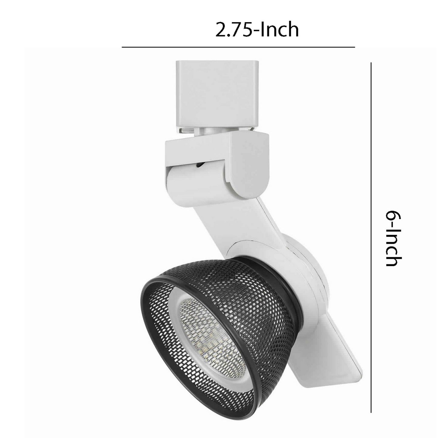 12W Integrated LED Metal Track Fixture with Mesh Head Black and White