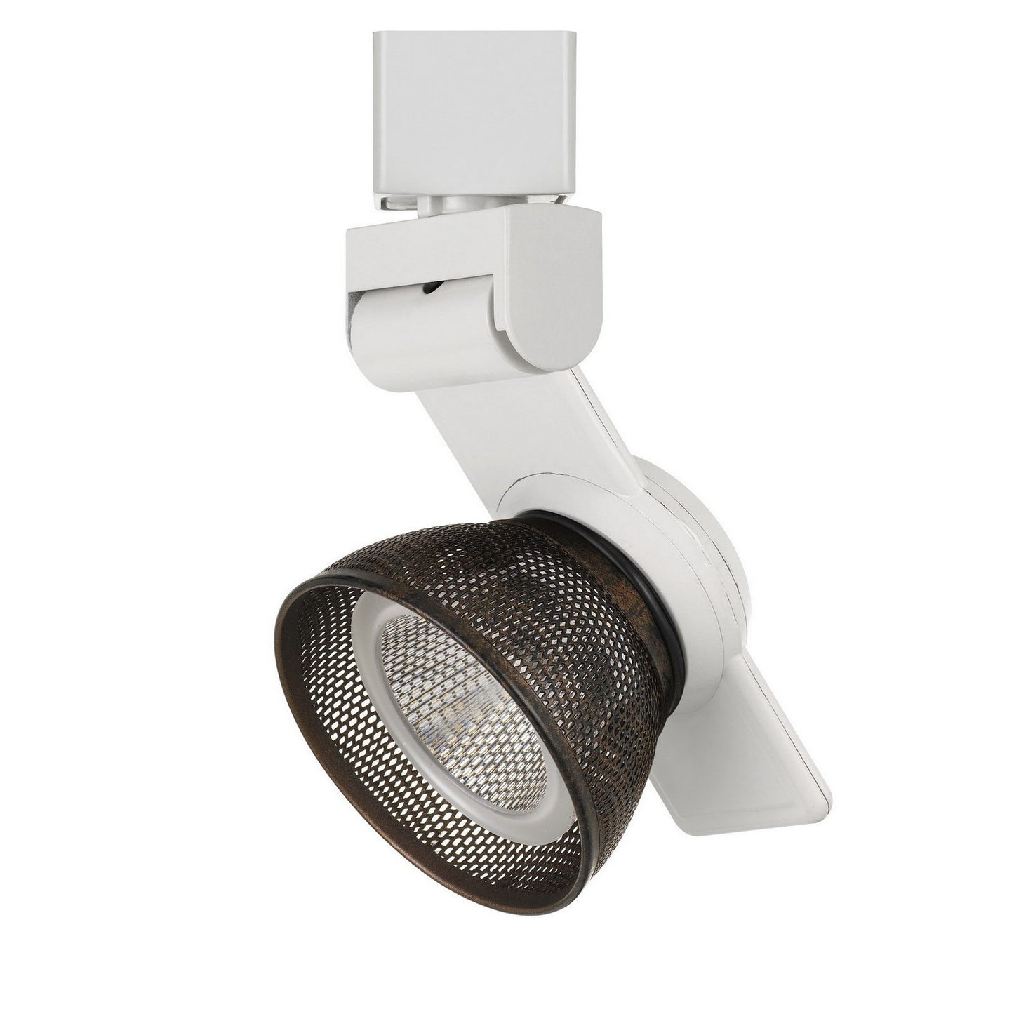 12W Integrated LED Metal Track Fixture with Mesh Head Brown and White