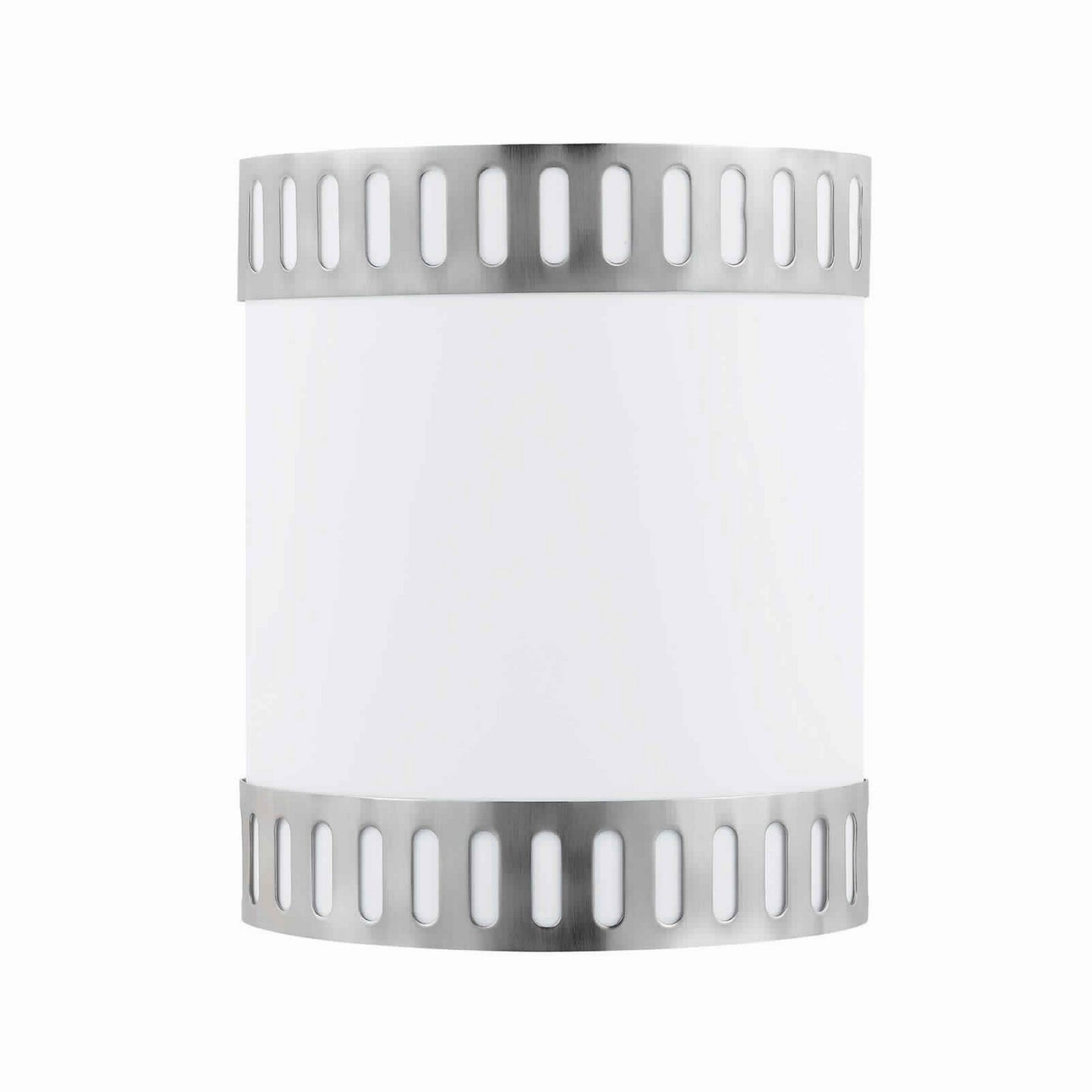 18w Wall Lamp With Acrylic Plate And Steel Trim White And Gray