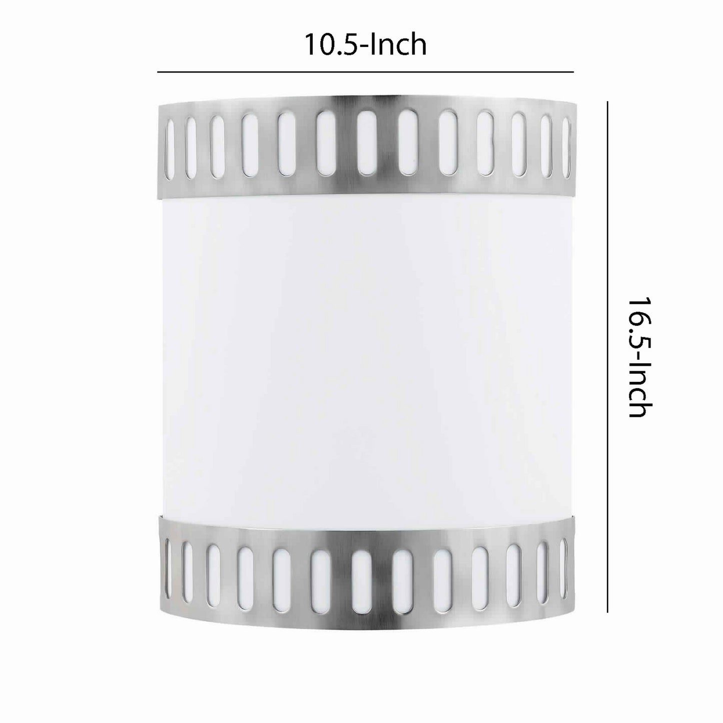 18w Wall Lamp With Acrylic Plate And Steel Trim White And Gray