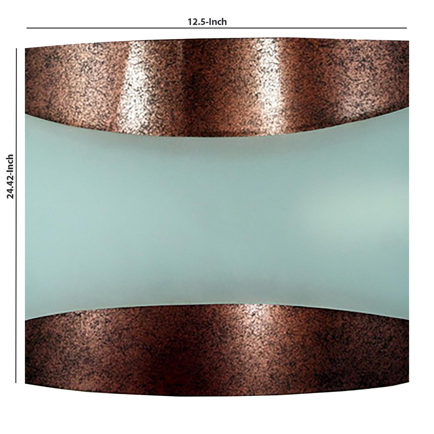 13w Wall Lamp With Metal Frame And Hardwired Switch Rustic Brown And White
