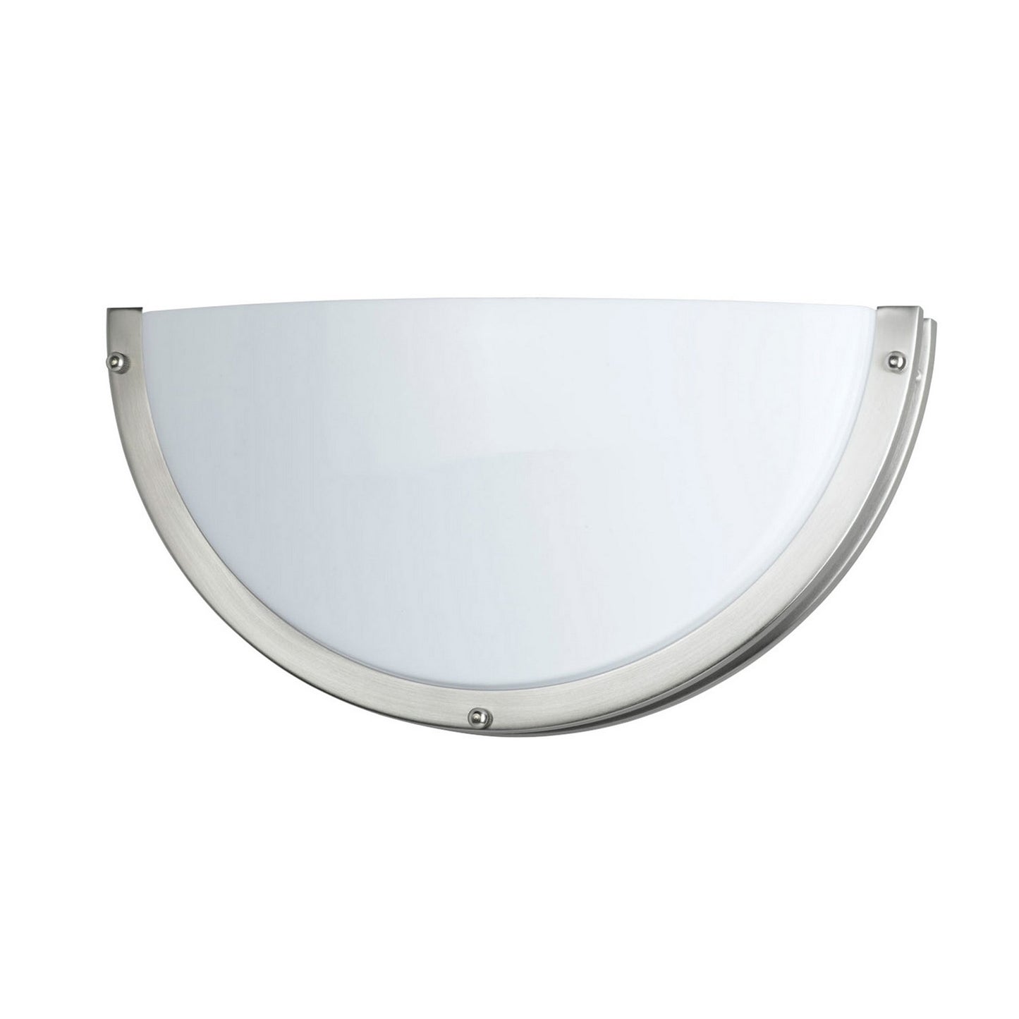 Half Moon Shaped Metal Wall Lamp With Acrylic Plate Set Of 4 White