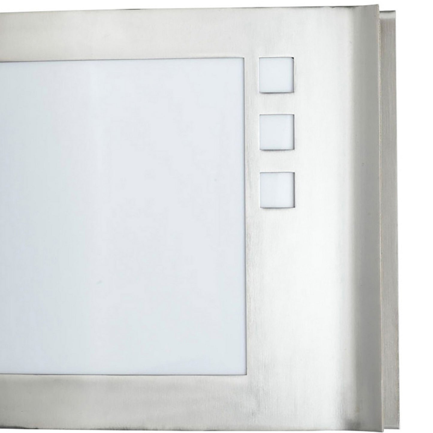 Rectangular Shaped Metal Wall Lamp With Brushed Steel Frame set Of 4 silver