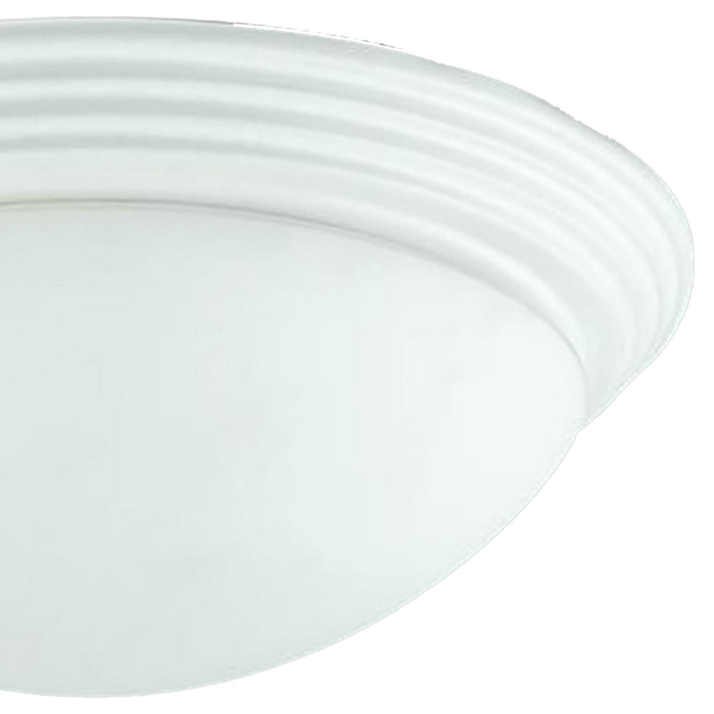 Dome Shaped Glass Ceiling Lamp with Hardwired Switch White and Clear