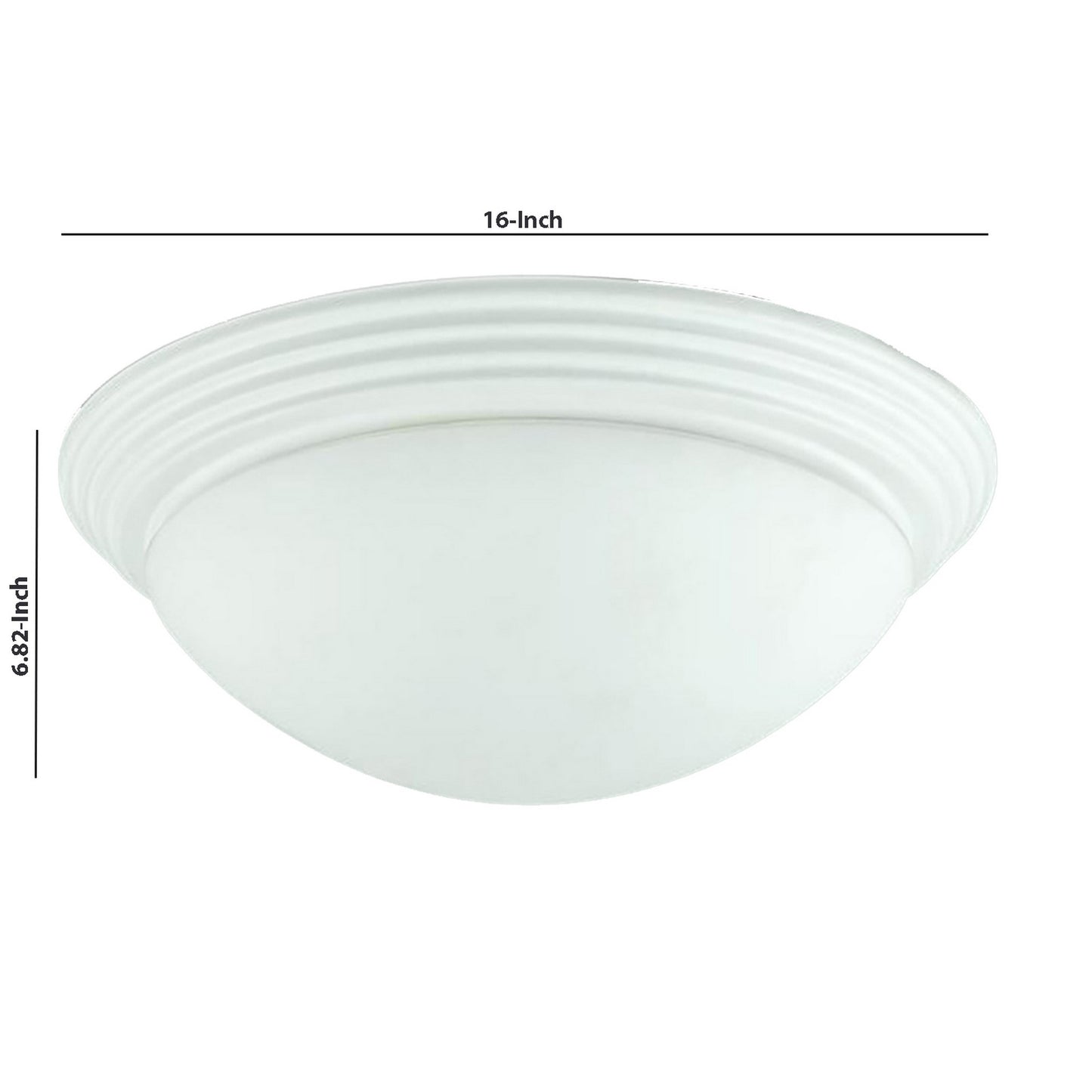 Dome Shaped Glass Ceiling Lamp with Hardwired Switch White and Clear