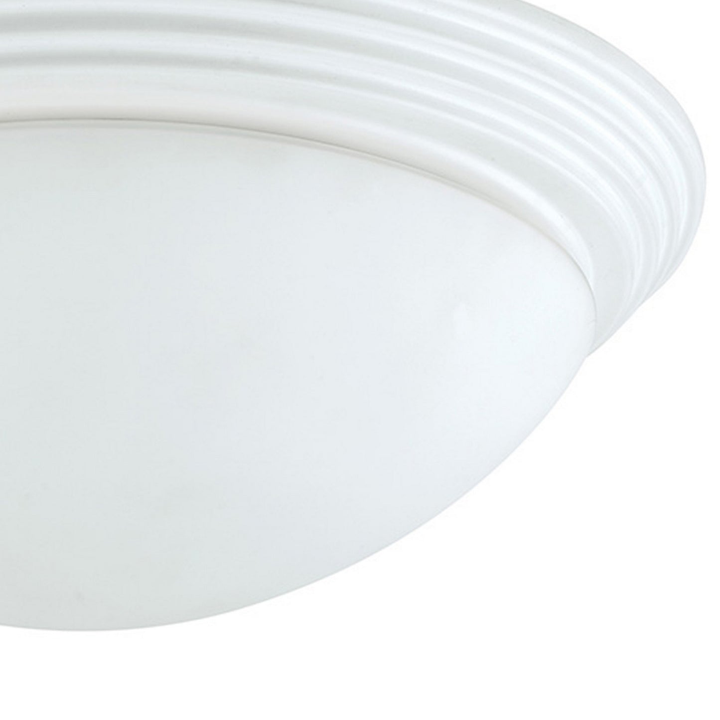 Dome Shaped Glass Ceiling Lamp with Hardwired Switch White and Clear